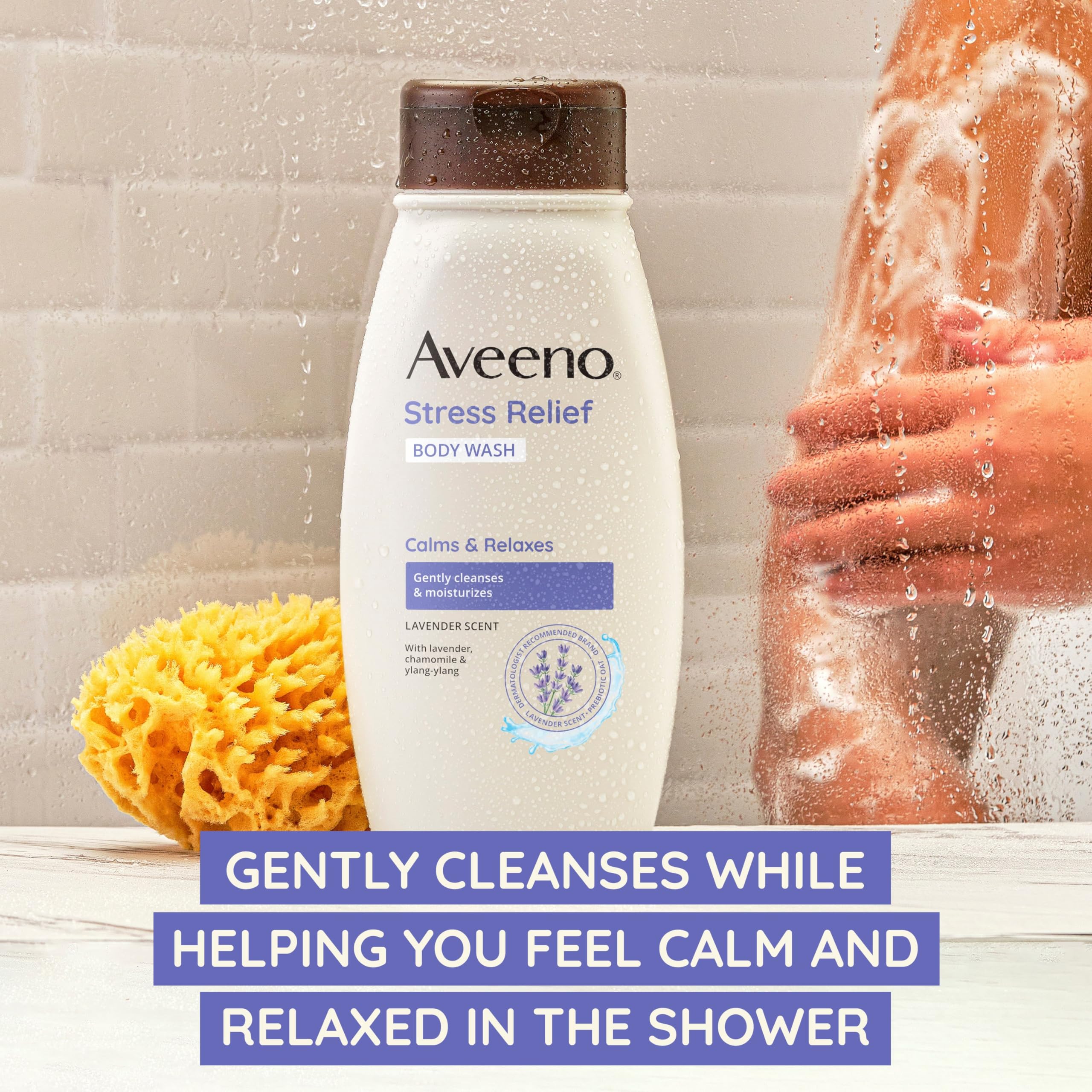 aveeno-stress-relief-body-wash-with-prebiotic-oat-lavender-soap-free-twin-pack-2 image 2