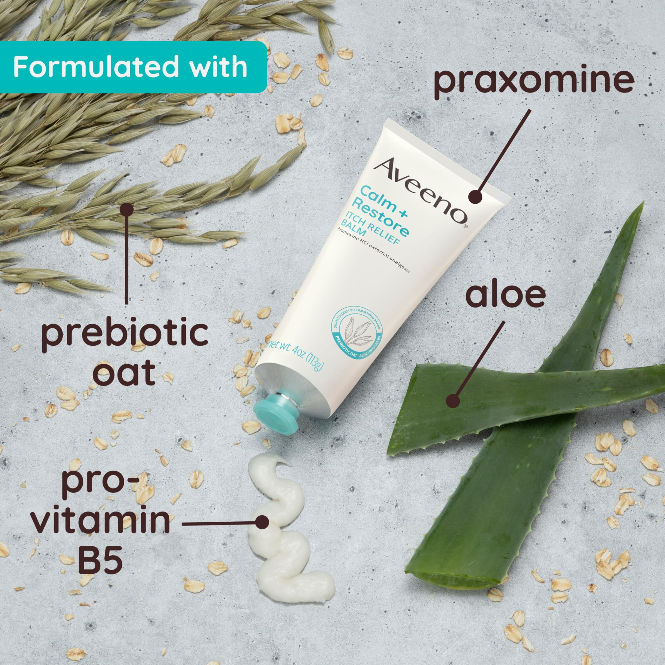 aveeno-calm-restore-itch-relief-body-balm-with-pramoxine-hcl-prebiotic-oat-aloe- image 4