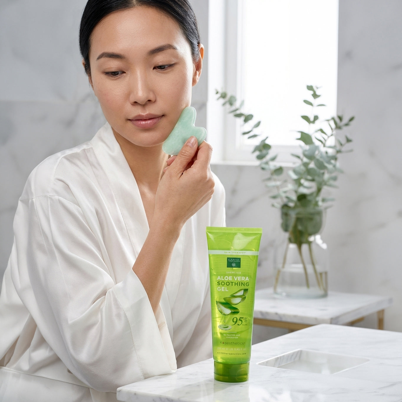 earth-therapeutics-jade-stone-soothing-facial-tool-100-jade-gua-sha-reduces-puff image 7