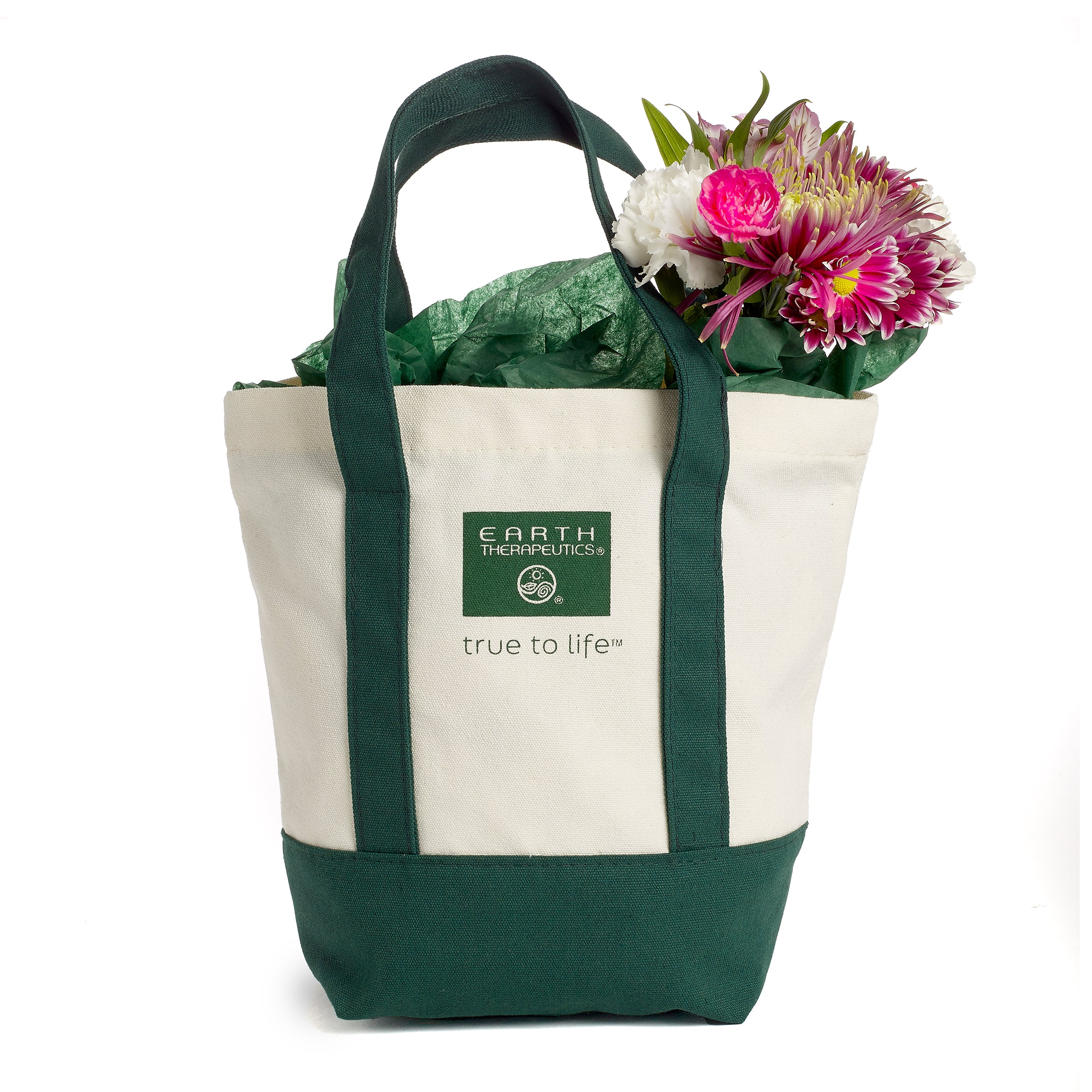 earth-therapeutics-mini-tote-bag-reusable-canvas-gift-tote-eco-friendly-carryall image 1