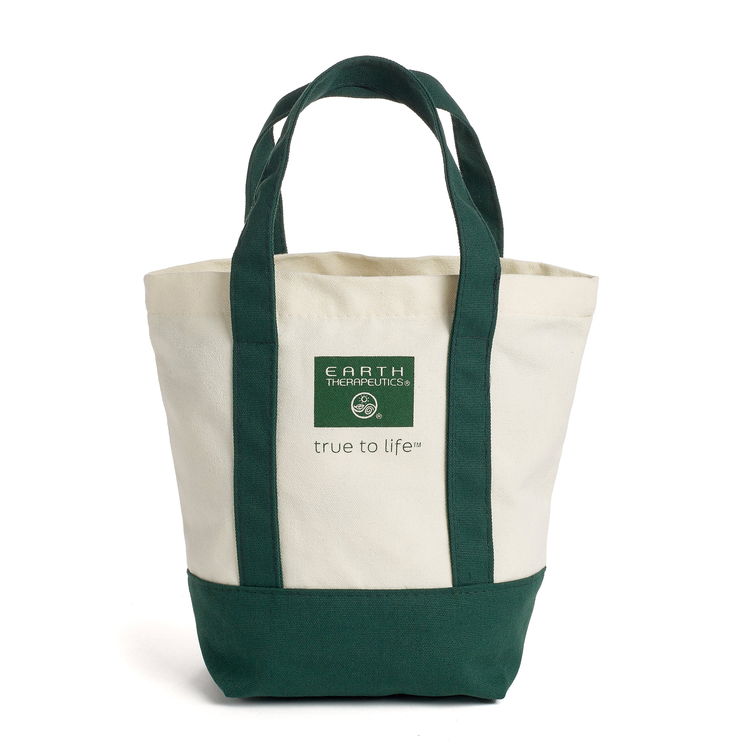 earth-therapeutics-mini-tote-bag-reusable-canvas-gift-tote-eco-friendly-carryall image 2