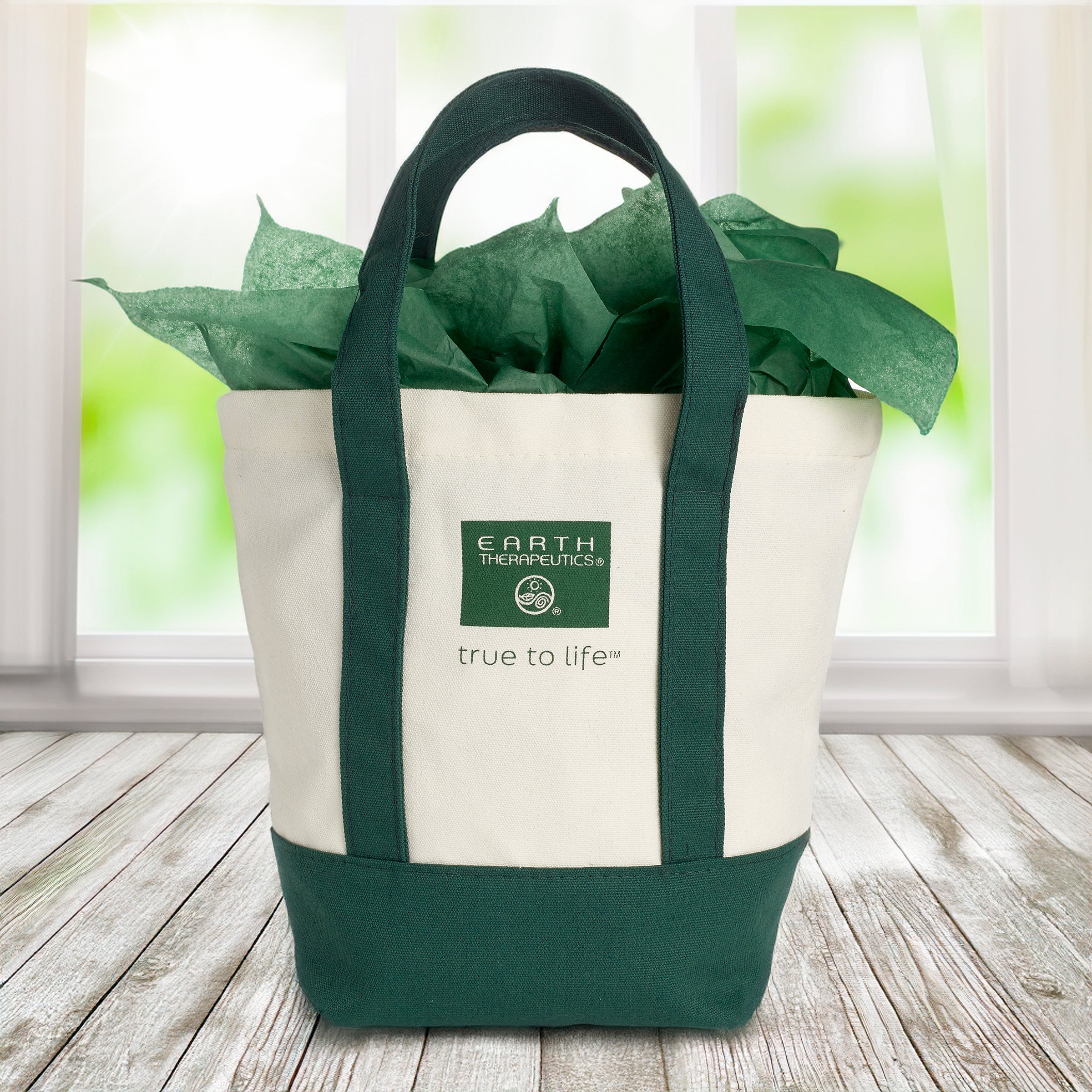 earth-therapeutics-mini-tote-bag-reusable-canvas-gift-tote-eco-friendly-carryall image 5