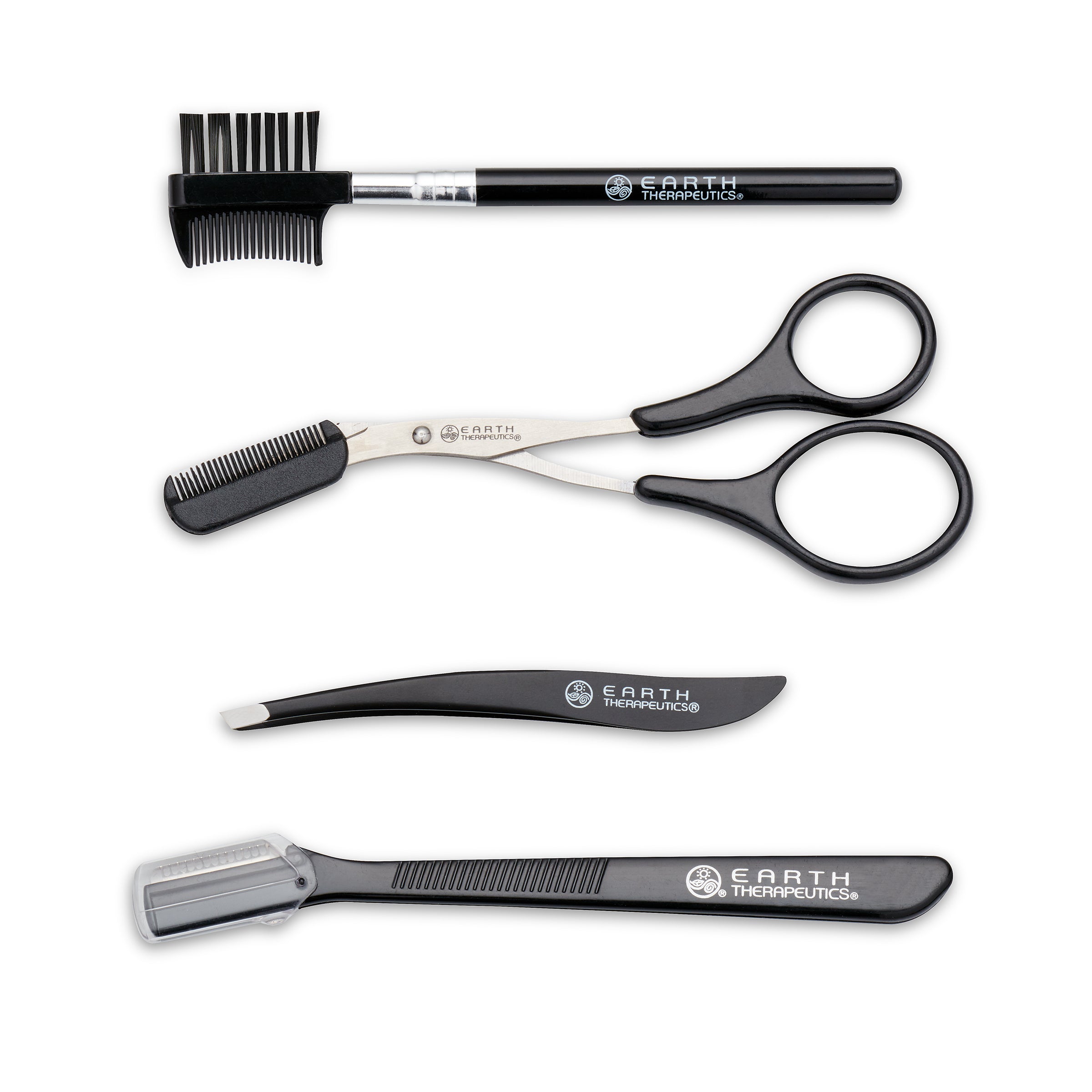 earth-therapeutics-eyebrow-grooming-set-4-piece-shaper-tweezers-scissors-more-in image 2