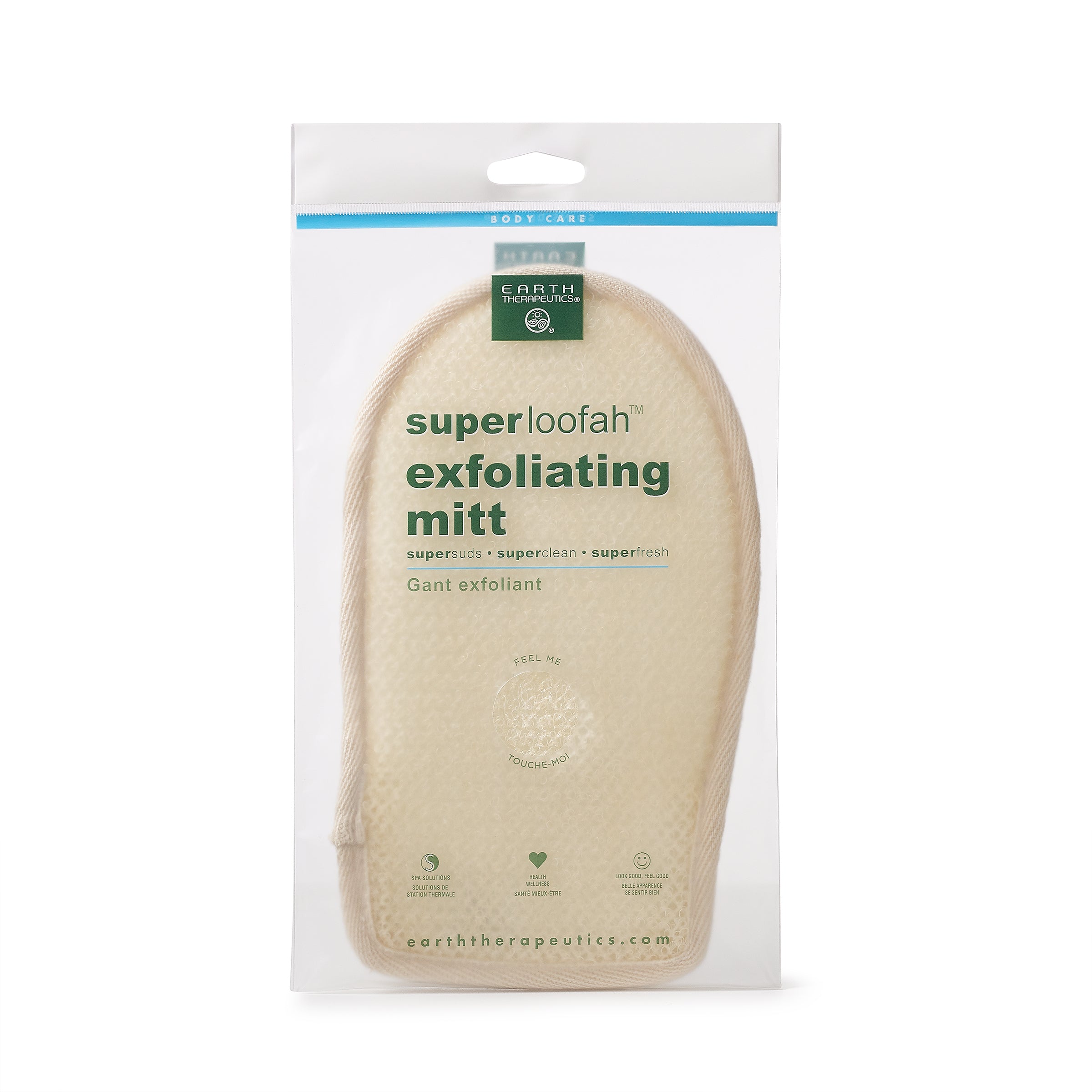 earth-therapeutics-super-loofah-exfoliating-mitt-2-sided-dual-texture image 1