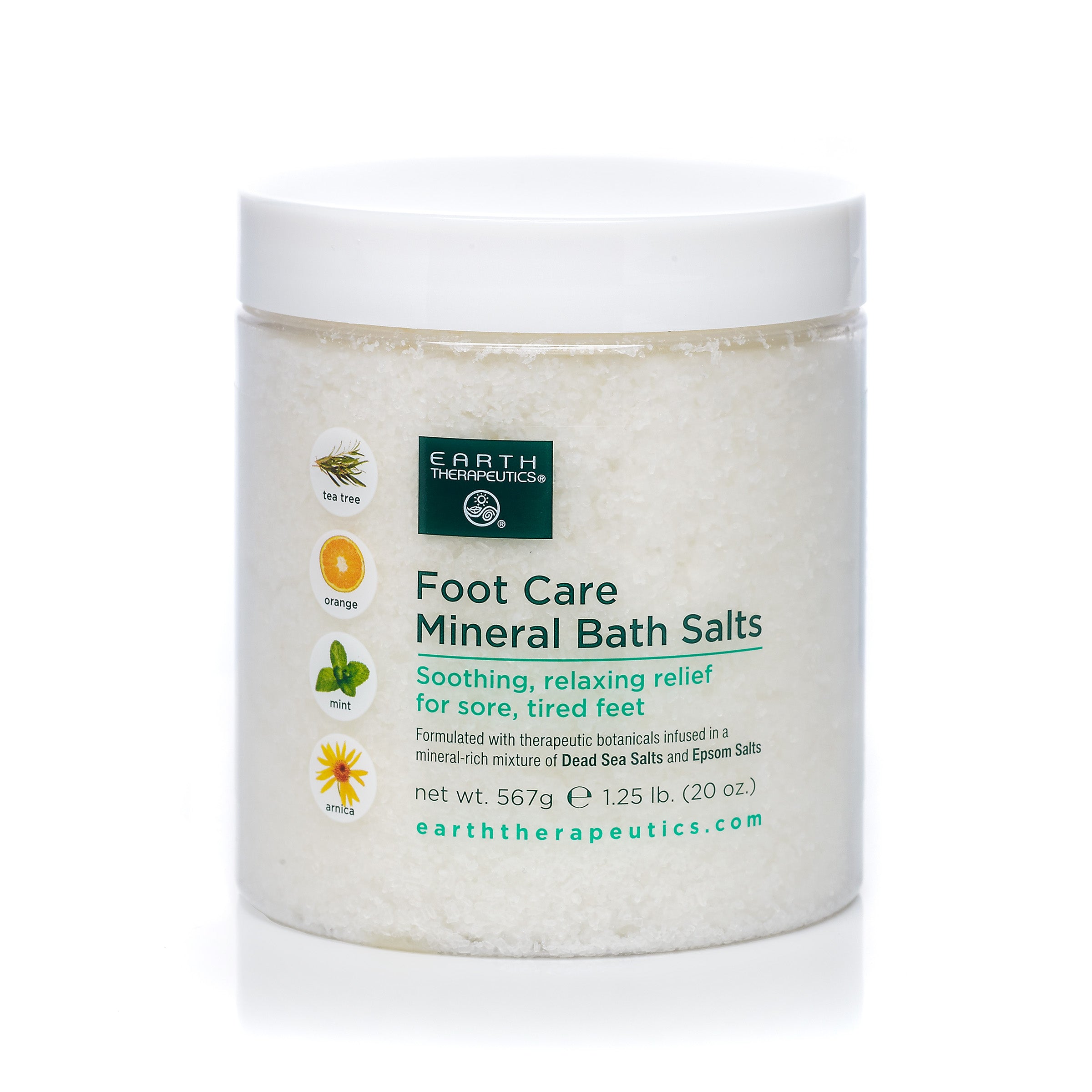 earth-therapeutics-foot-care-mineral-bath-salts-with-arnica-tea-tree-oil-and-dea image 1