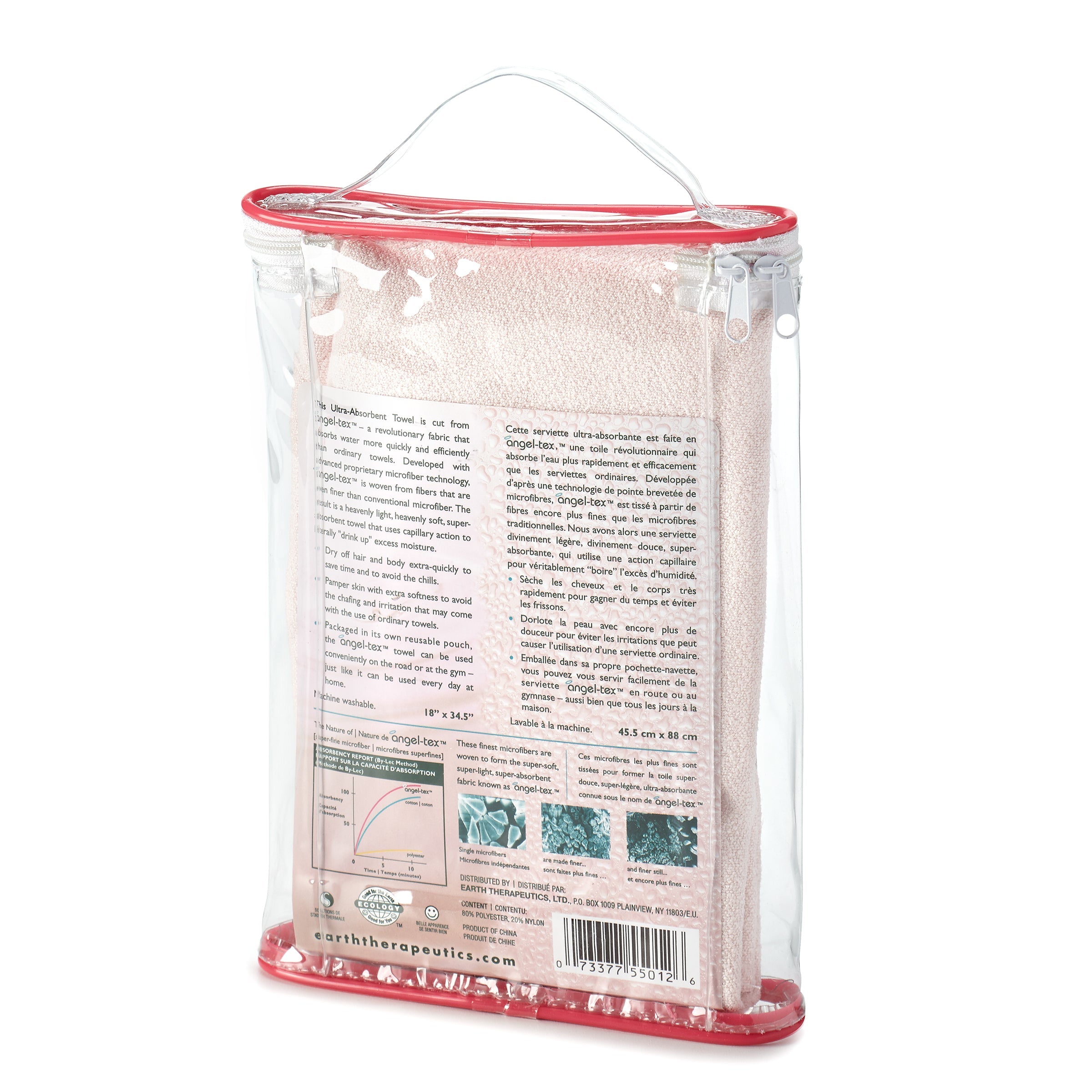earth-therapeutics-ultra-absorbent-quick-dry-hair-body-towel-pink-microfiber-tow image 3