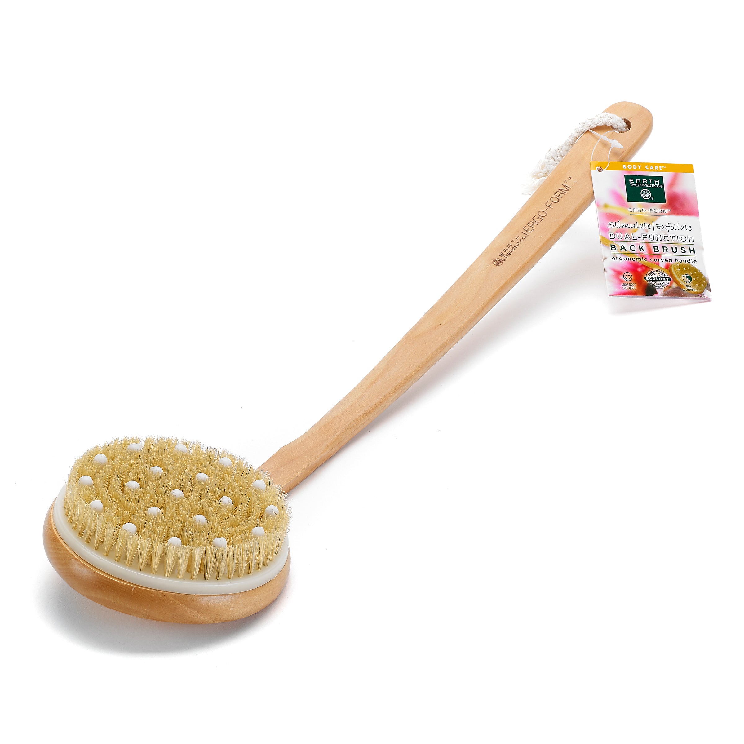 earth-therapeutics-stimulate-exfoliate-dual-function-back-brush-bristle-exfoliat image 2