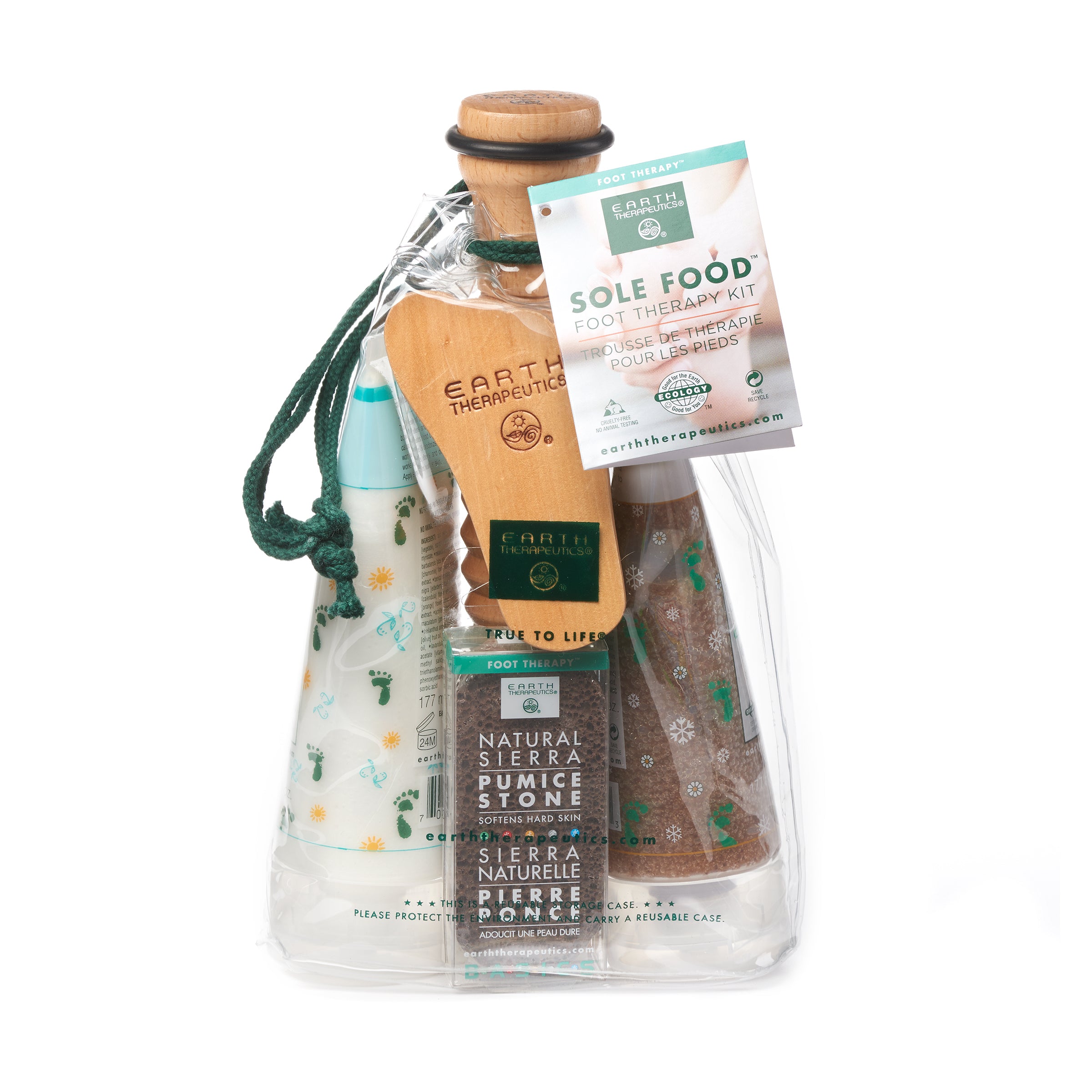 earth-therapeutics-sole-food-foot-therapy-kit-balm-scrub-pumice-stone-brush image 2