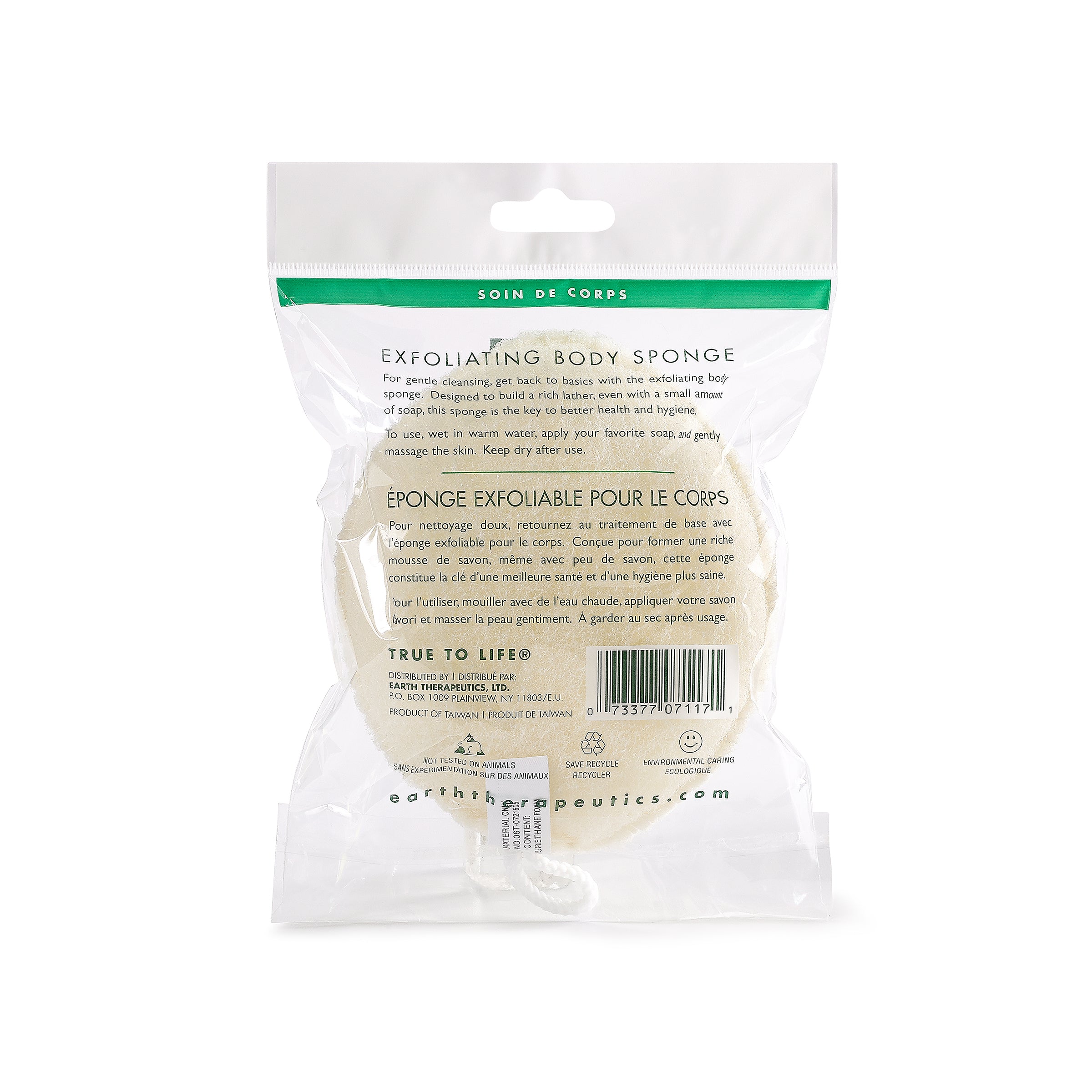 earth-therapeutics-exfoliating-body-scrub-sponge-rich-lather-bath-sponge-for-gen image 3