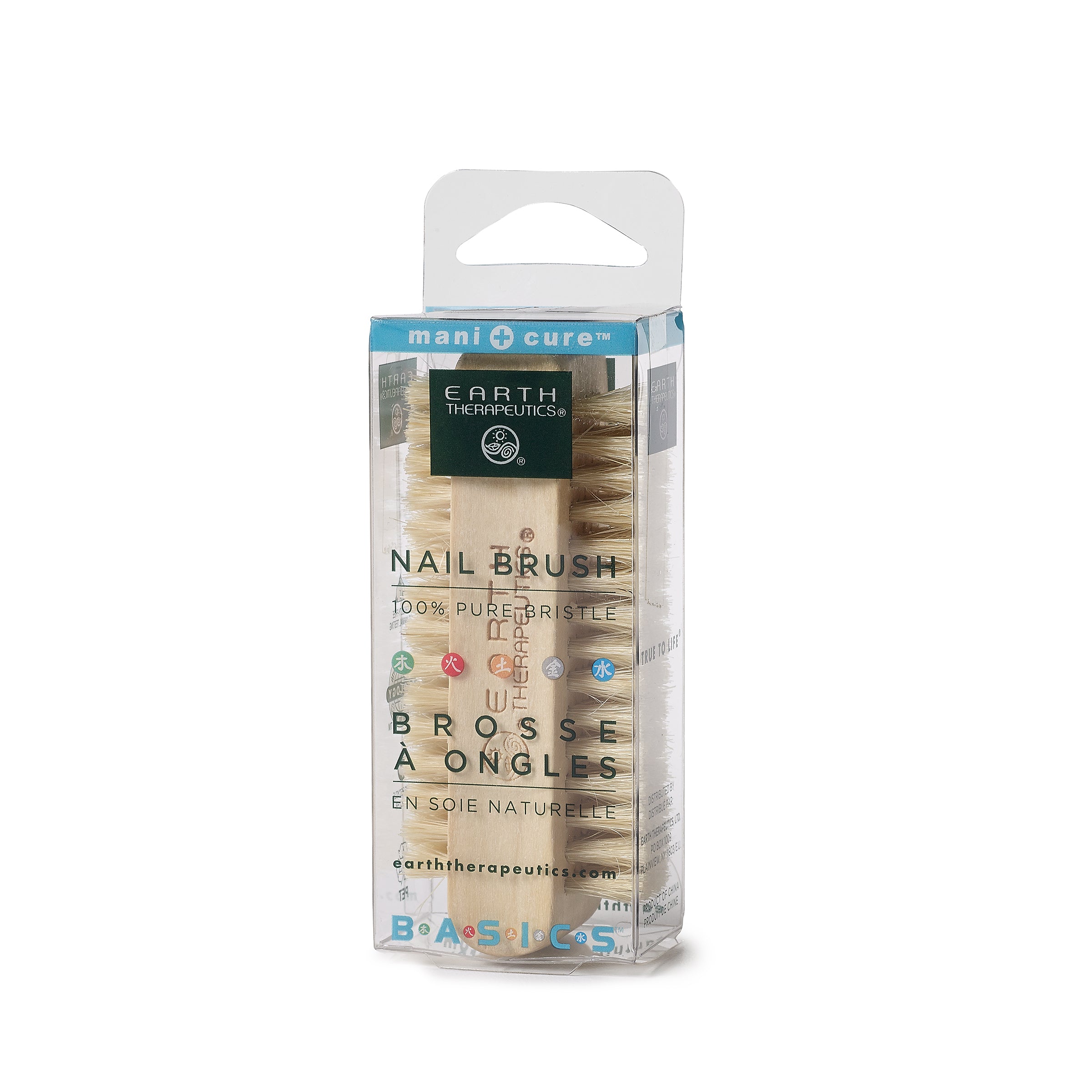 earth-therapeutics-genuine-bristle-nail-brush-wooden-base-dual-sided image 2