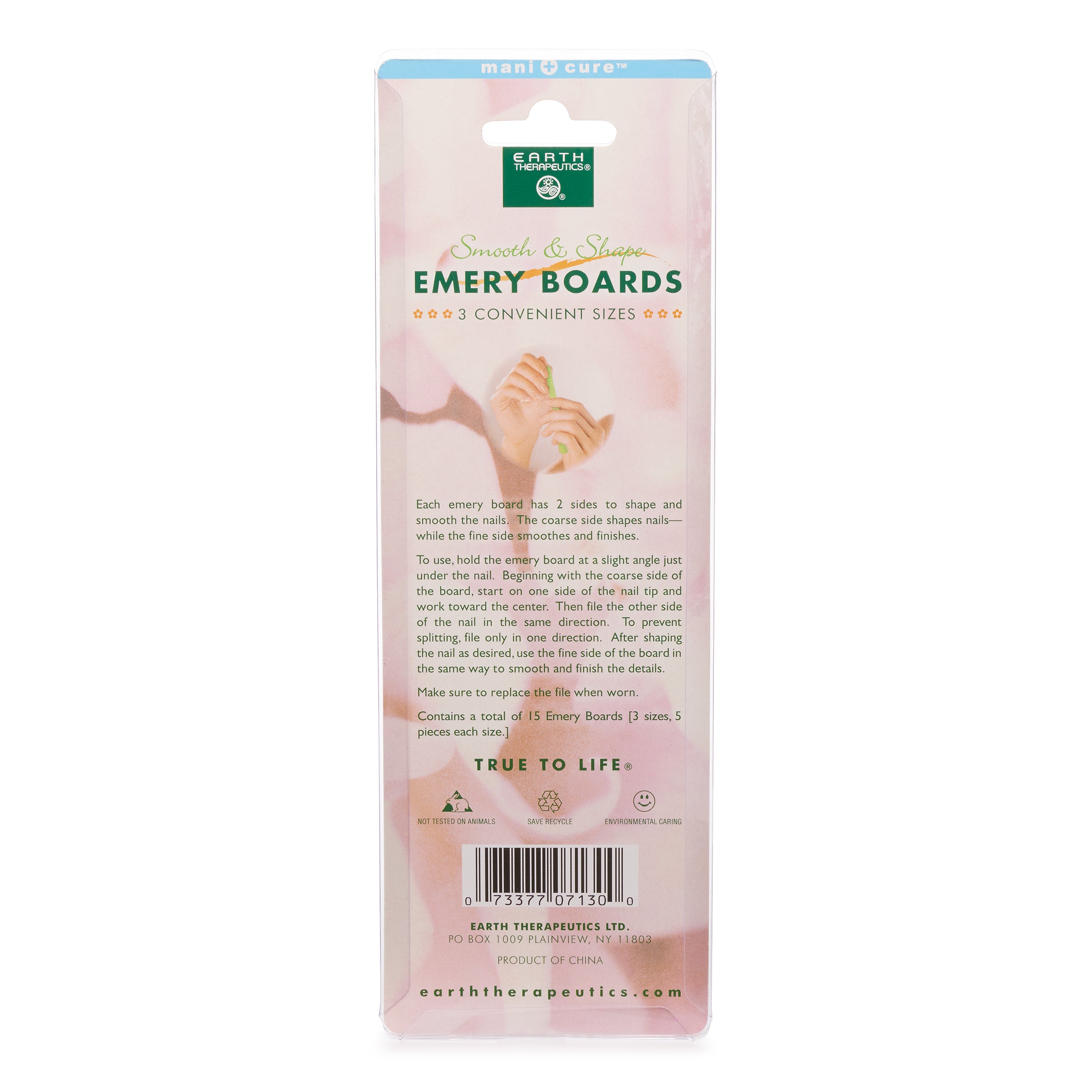 earth-therapeutics-smooth-shape-emery-boards-pack-of-15-3-sizes image 3