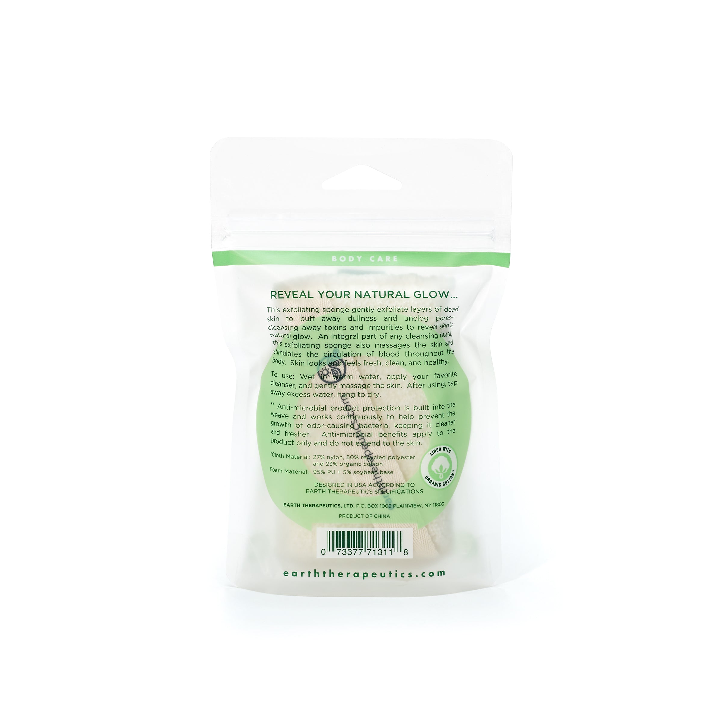 earth-therapeutics-organic-cotton-exfoliating-hydro-sponge-rectangular image 2