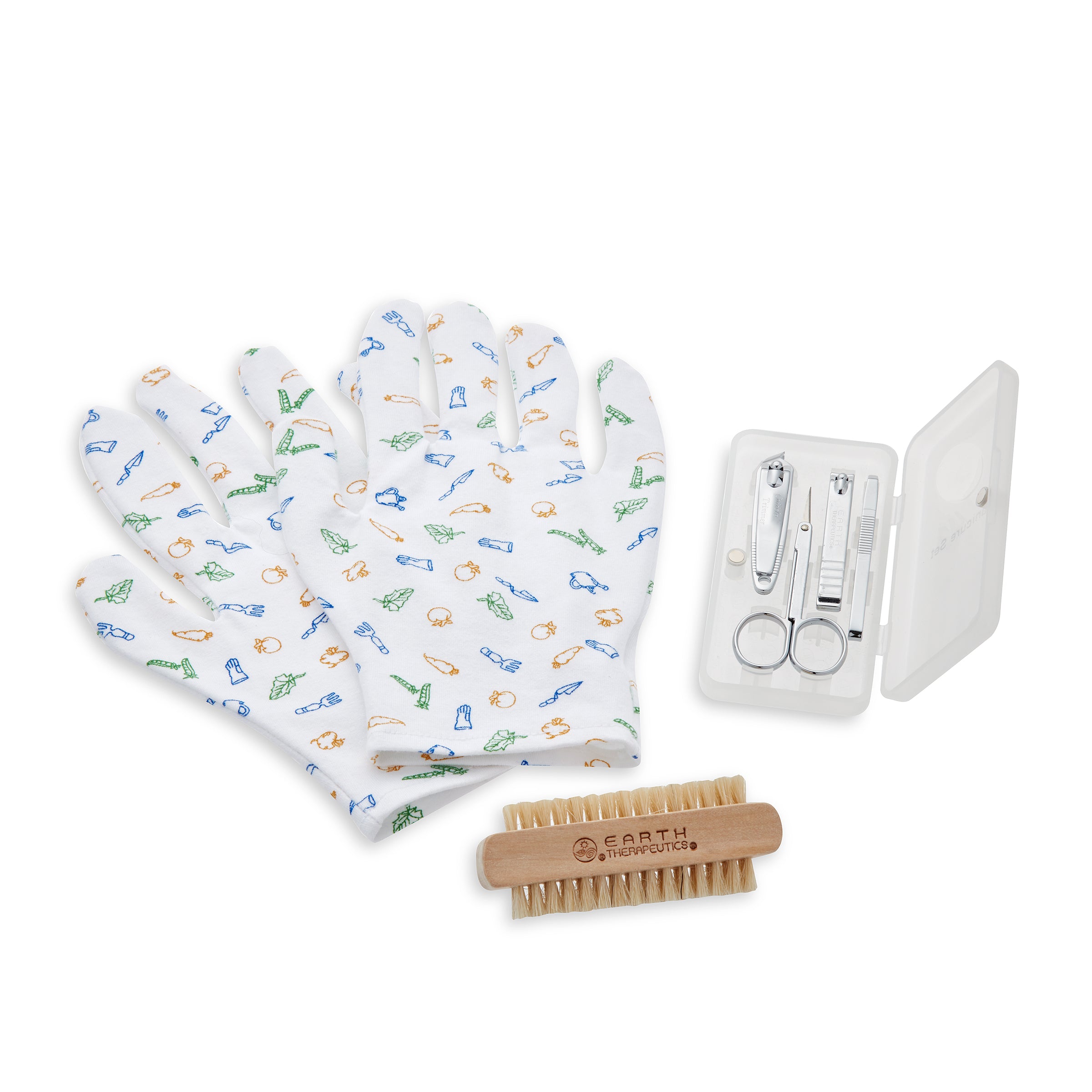 earth-therapeutics-mani-care-kit-moisturizing-gloves-nail-brush image 2