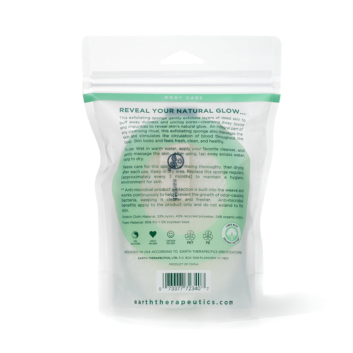 earth-therapeutics-organic-cotton-exfoliating-hydro-sponge-oval image 2