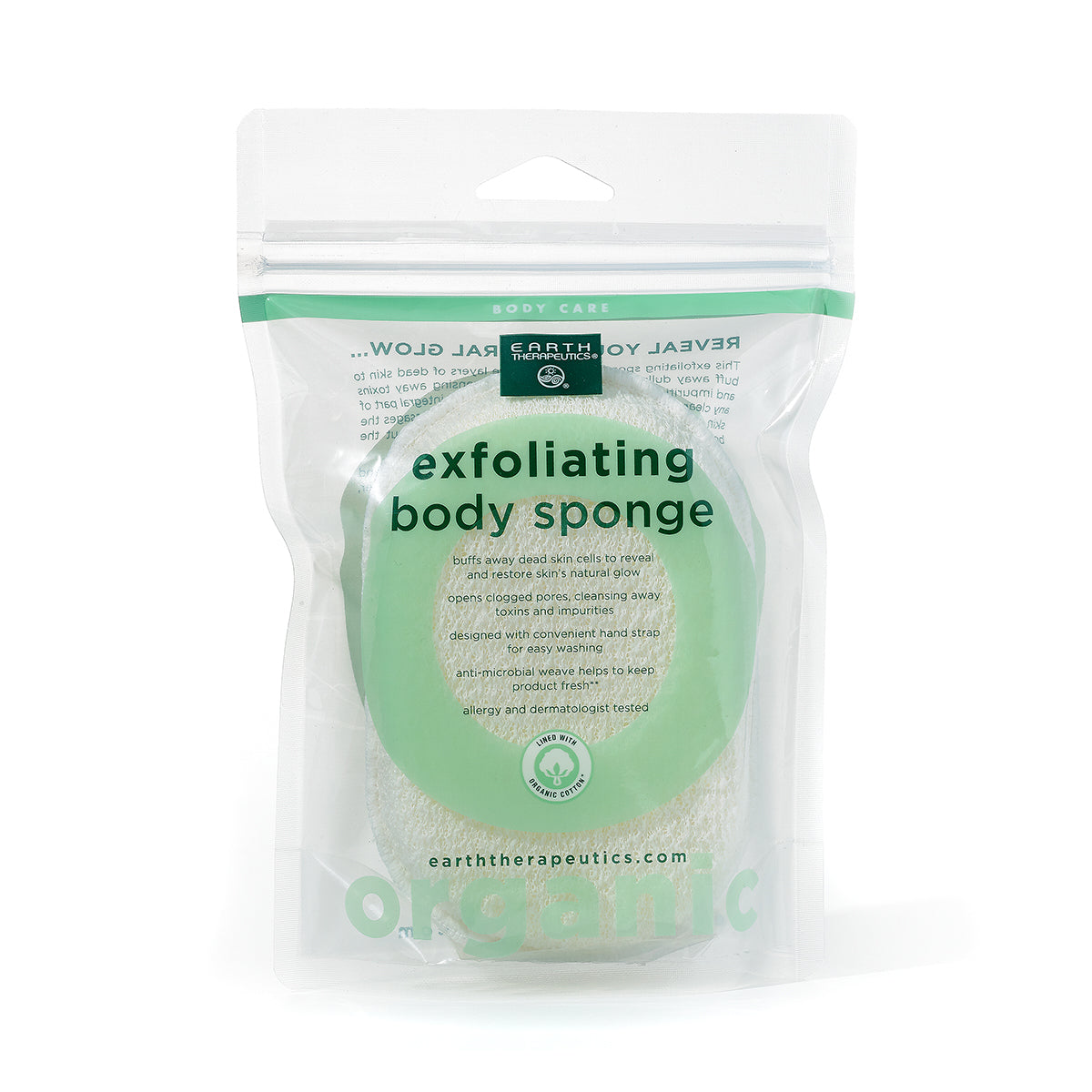 earth-therapeutics-organic-cotton-exfoliating-hydro-sponge-oval image 1