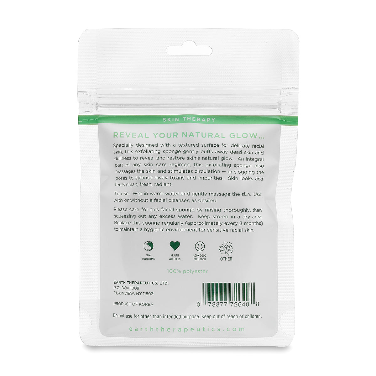 earth-therapeutics-gentle-buffing-facial-sponge-textured-exfoliating-sponge image 2