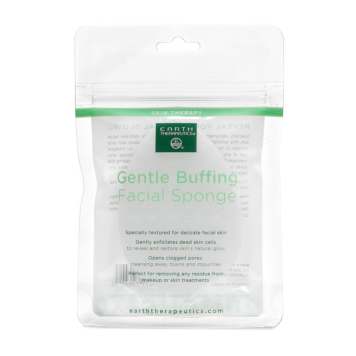 earth-therapeutics-gentle-buffing-facial-sponge-textured-exfoliating-sponge image 3