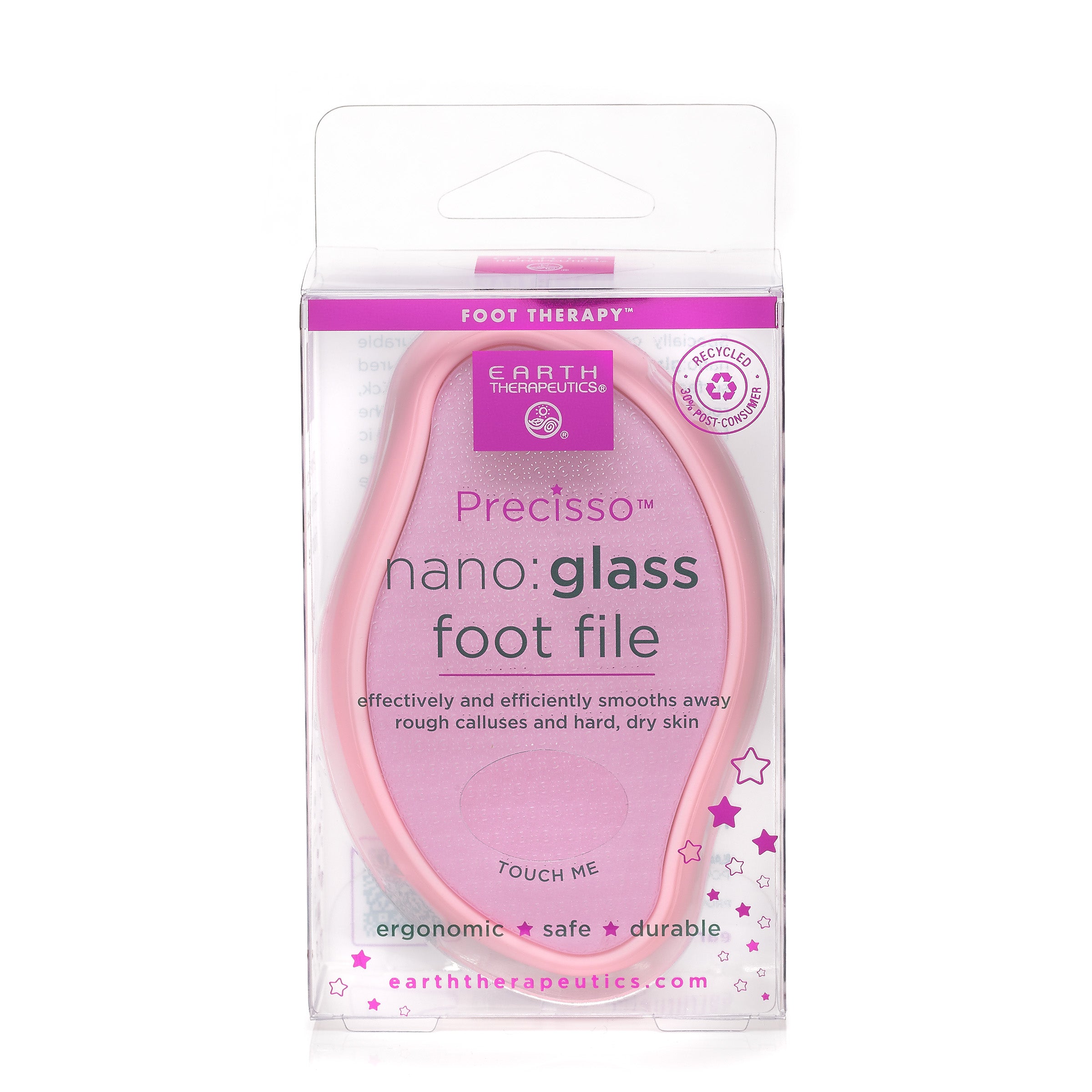 earth-therapeutics-precisso-nano-glass-foot-file-pink-allure-beauty-editor-pick image 1