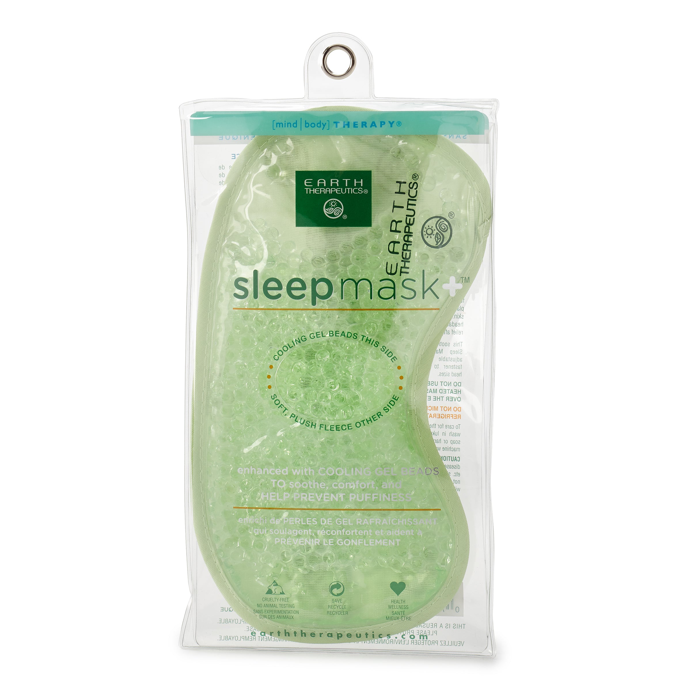 earth-therapeutics-gel-bead-sleep-mask-green-pink image 3