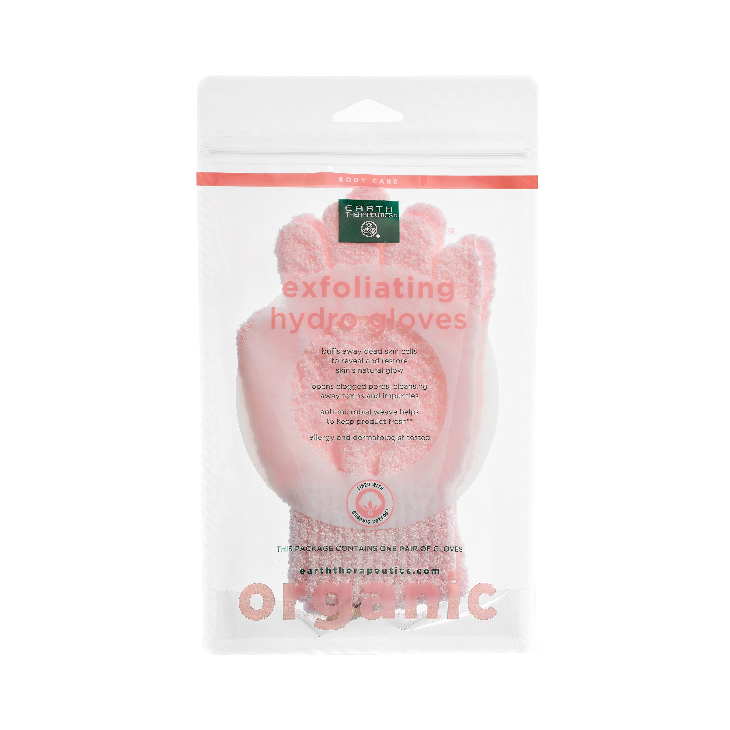 earth-therapeutics-organic-cotton-exfoliating-hydro-gloves-pink-body-exfoliating image 3
