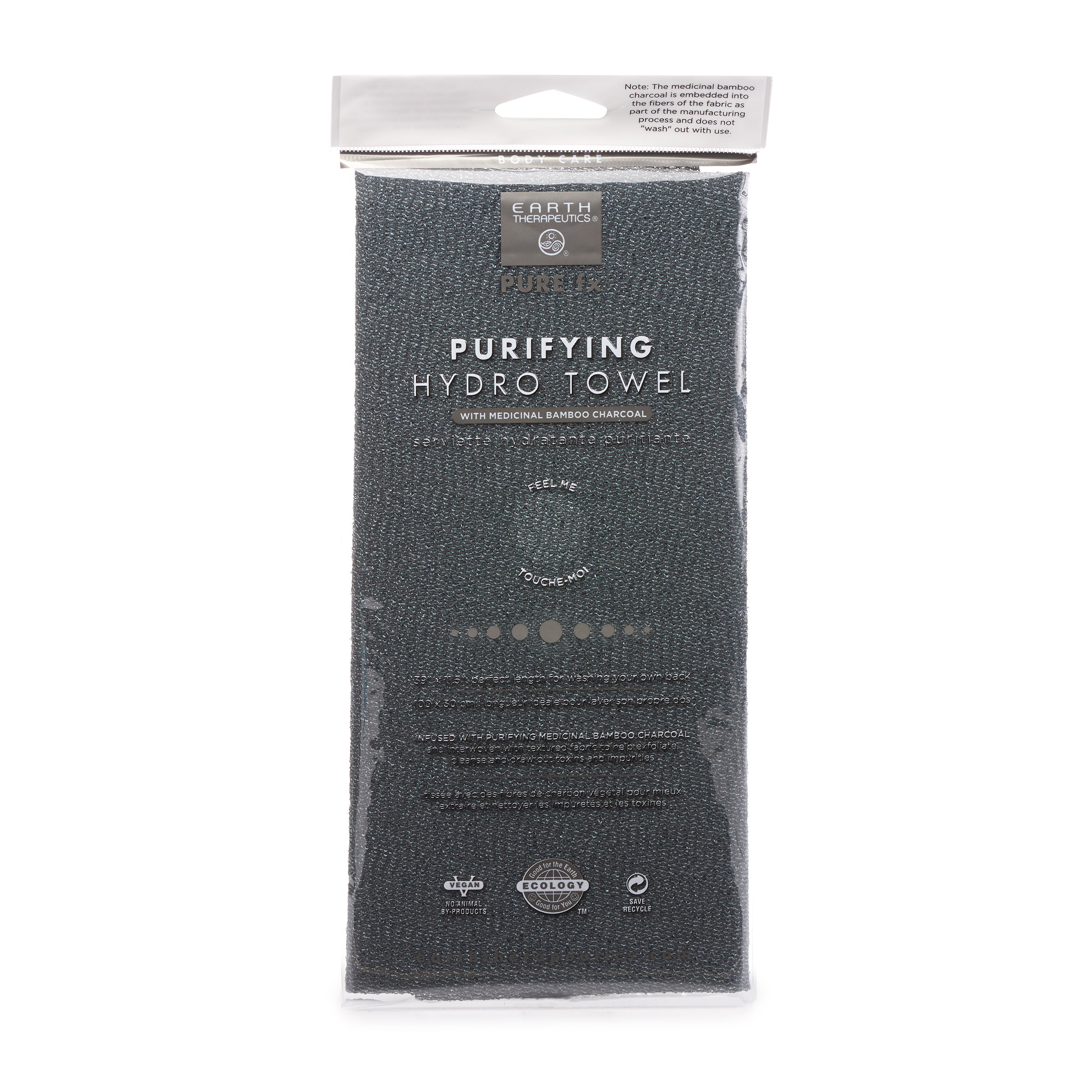 earth-therapeutics-charcoal-purifying-hydro-towel-exfoliating-bamboo-charcoal-bo image 2