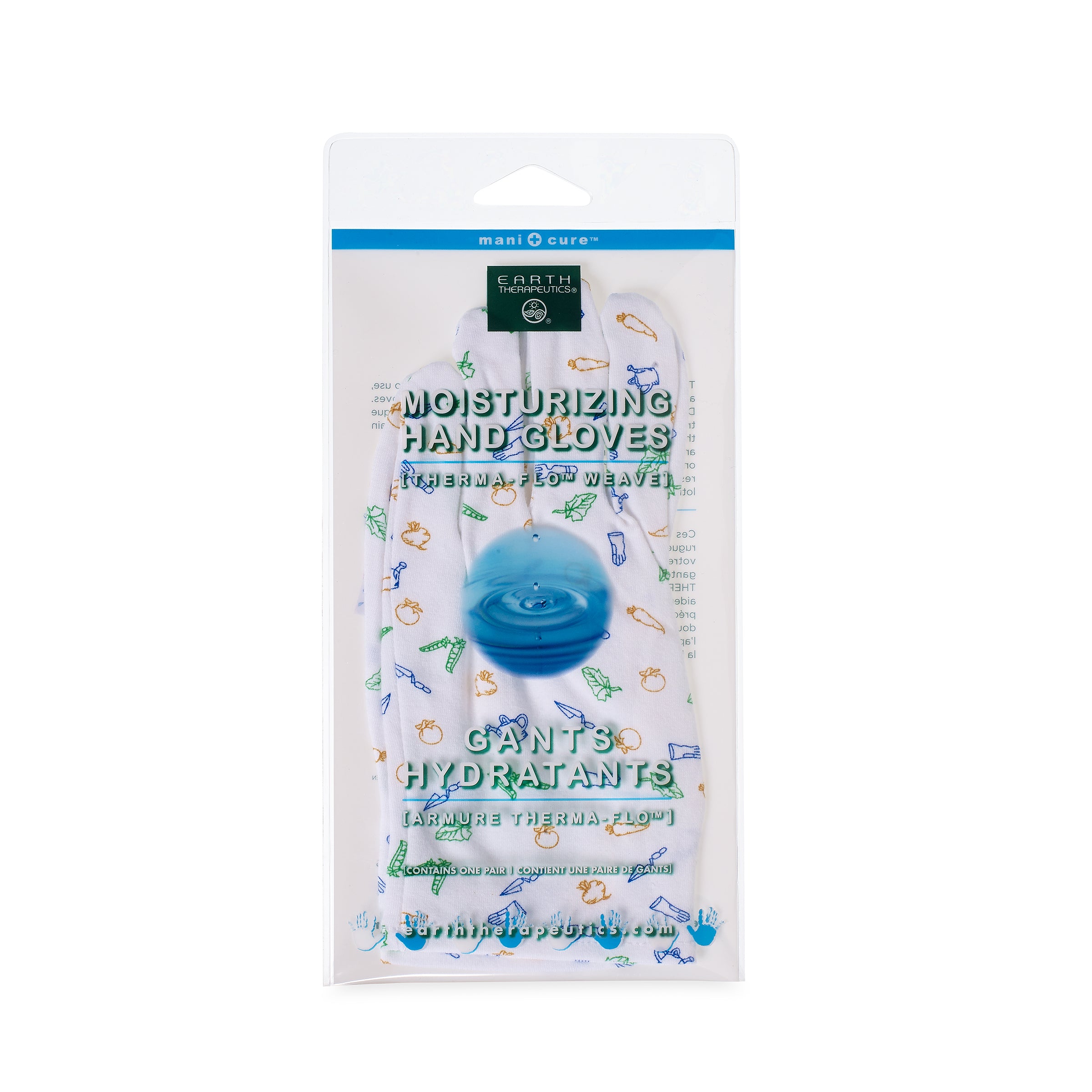earth-therapeutics-moisturizing-hand-gloves-garden-print-therma-flo-weave-overni image 2
