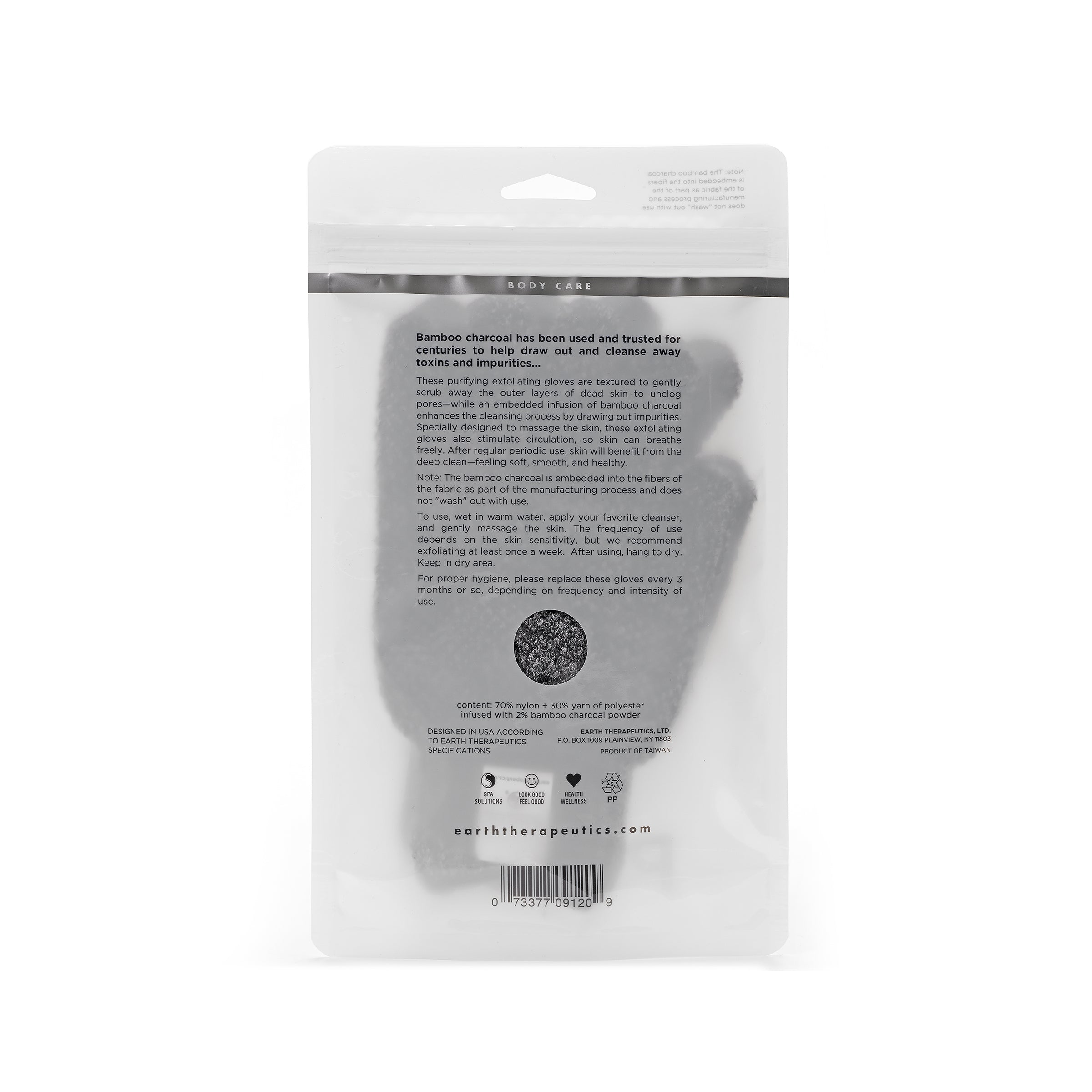 earth-therapeutics-purifying-exfoliating-gloves-charcoal-infused-deep-cleansing- image 3