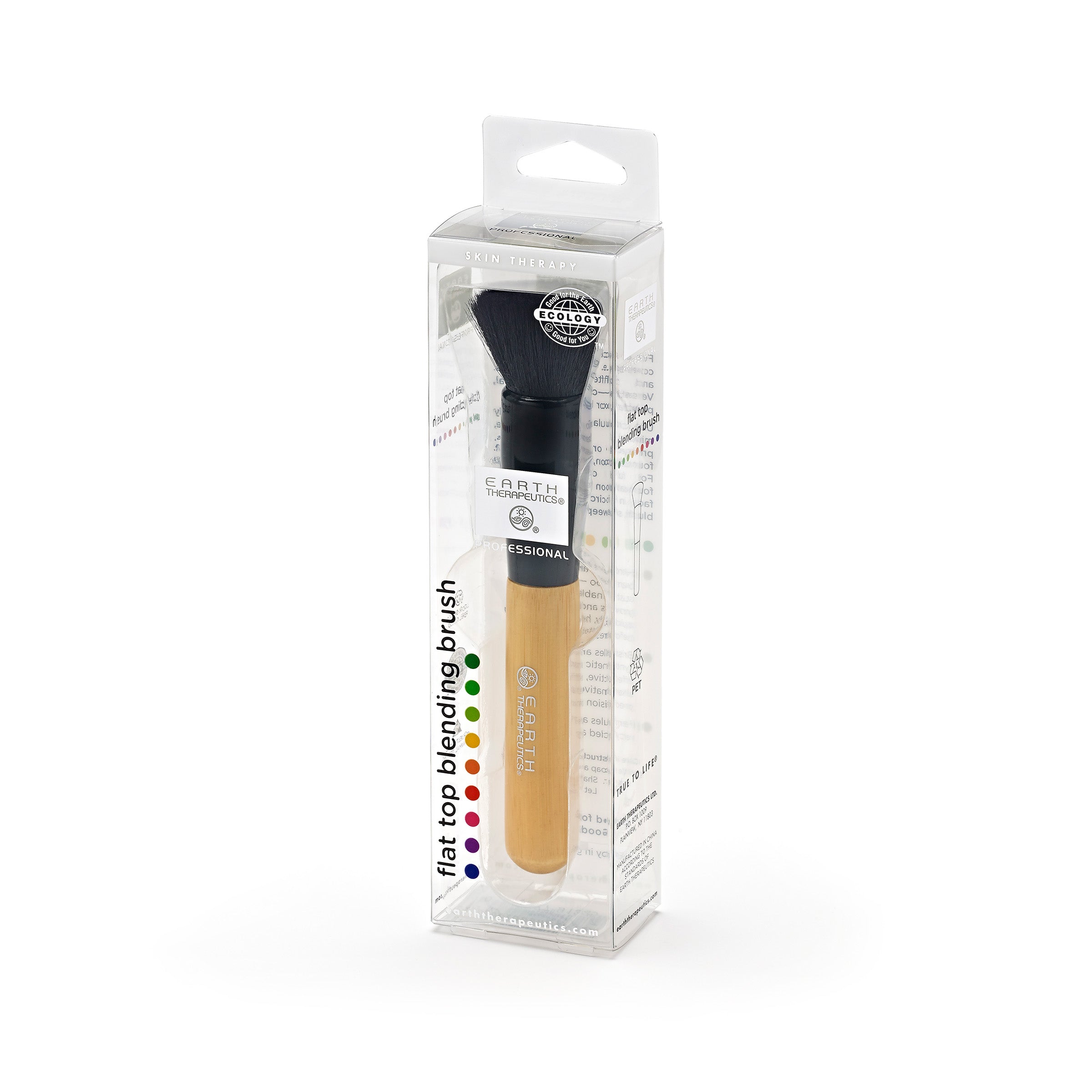 earth-therapeutics-flat-top-blending-brush-with-recycled-aluminum-ferrule image 2