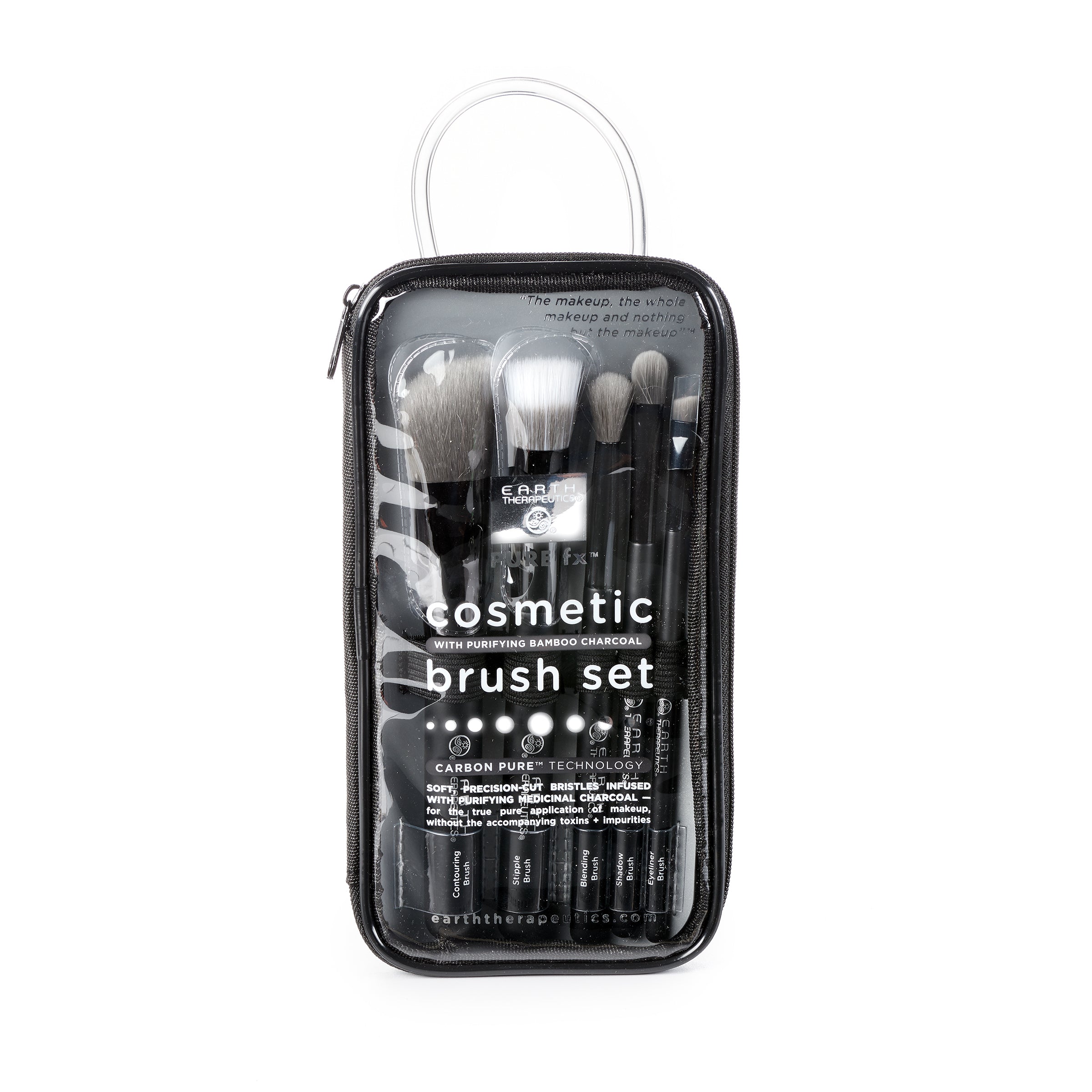 earth-therapeutics-5-piece-charcoal-cosmetic-brushes-set image 2