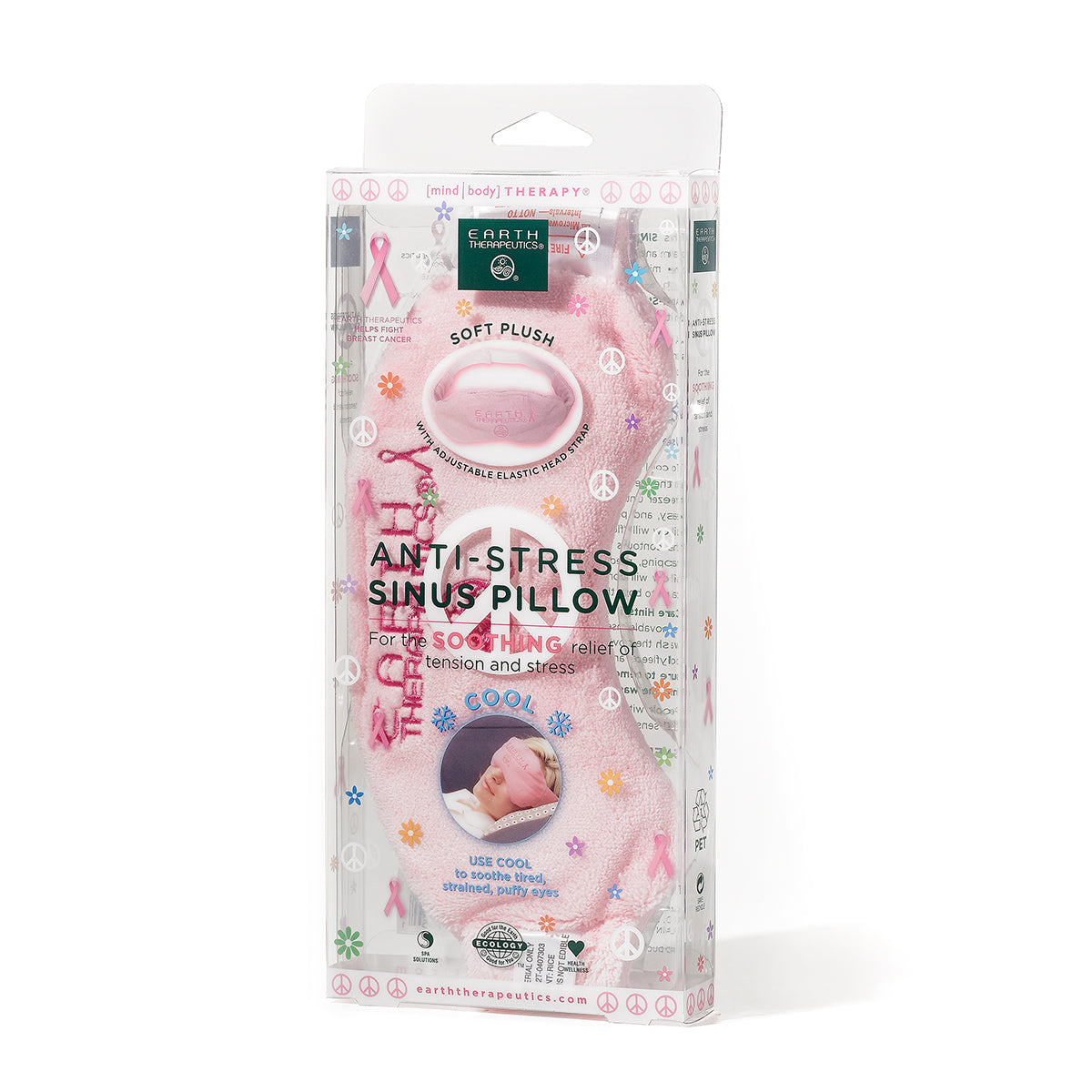 earth-therapeutics-anti-stress-sinus-pillow-pink-weighted-eye-mask image 2