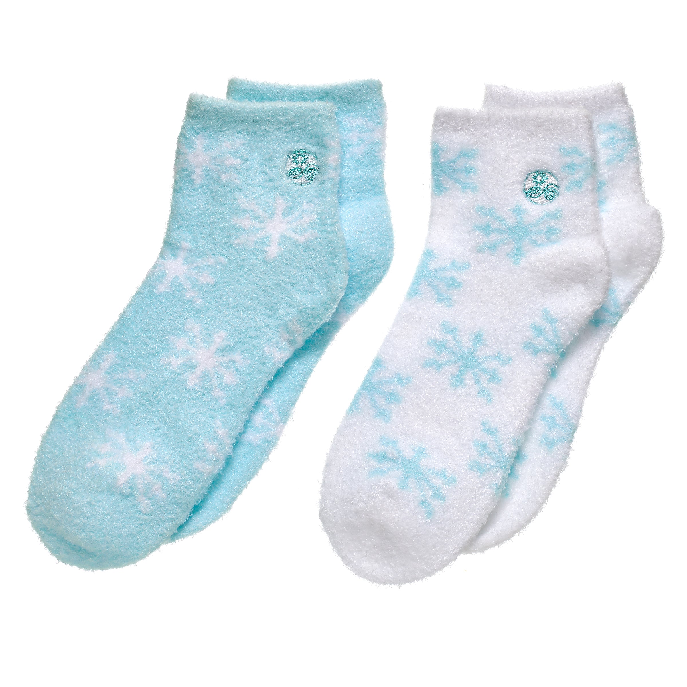 earth-therapeutics-aloe-moisture-socks-2-pack-snowflake image 2