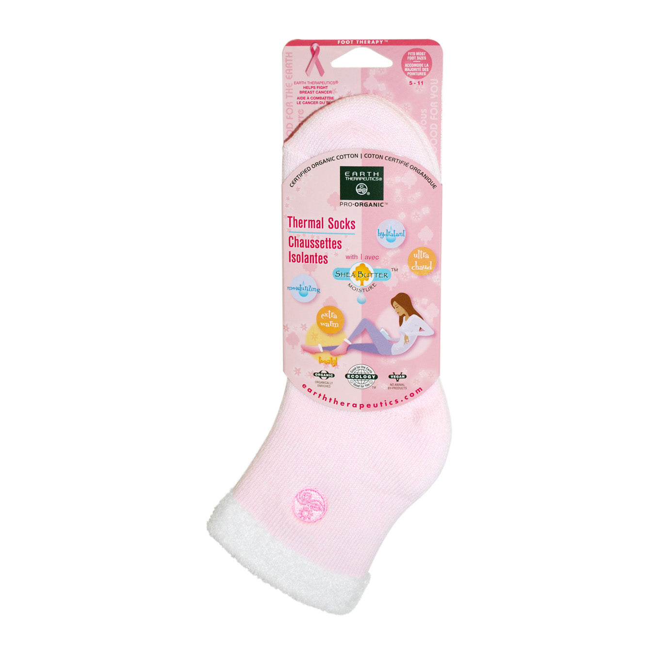 earth-therapeutics-thermal-double-layer-socks-pink-moisturizing-shea-butter-infu image 7