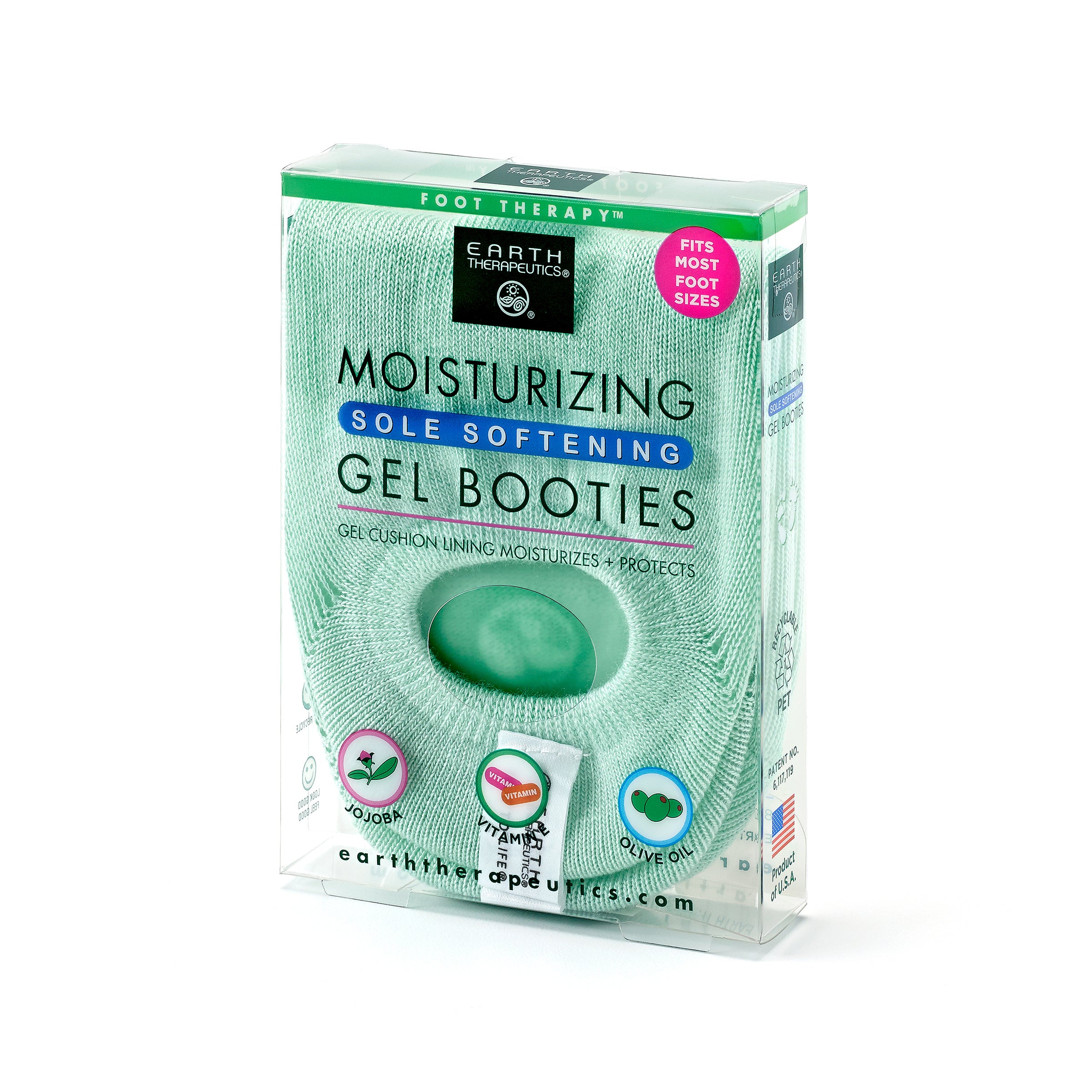 earth-therapeutics-moisturizing-gel-booties-with-aloe-vera-jojoba-oil-vitamin-e image 2