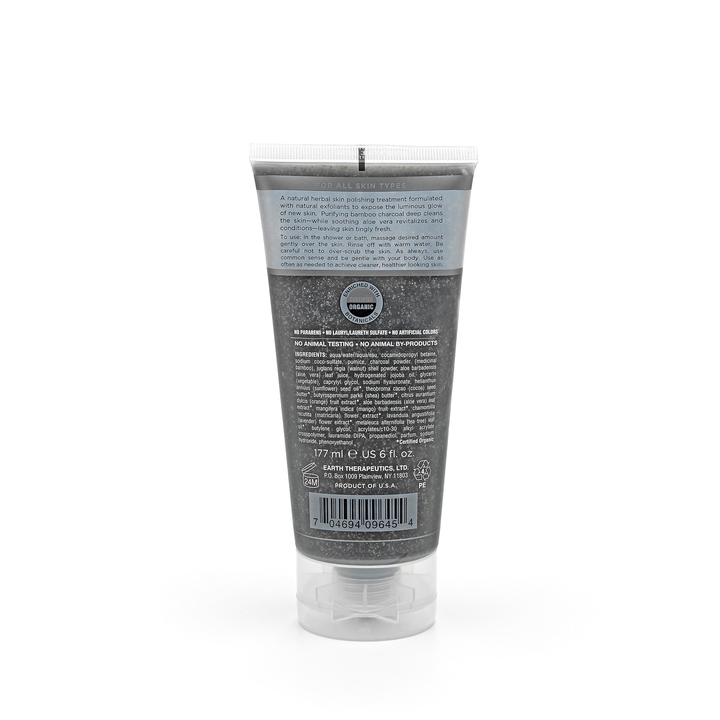 earth-therapeutics-charcoal-exfoliating-scrub-bamboo-charcoal-body-scrub-for-dee image 2
