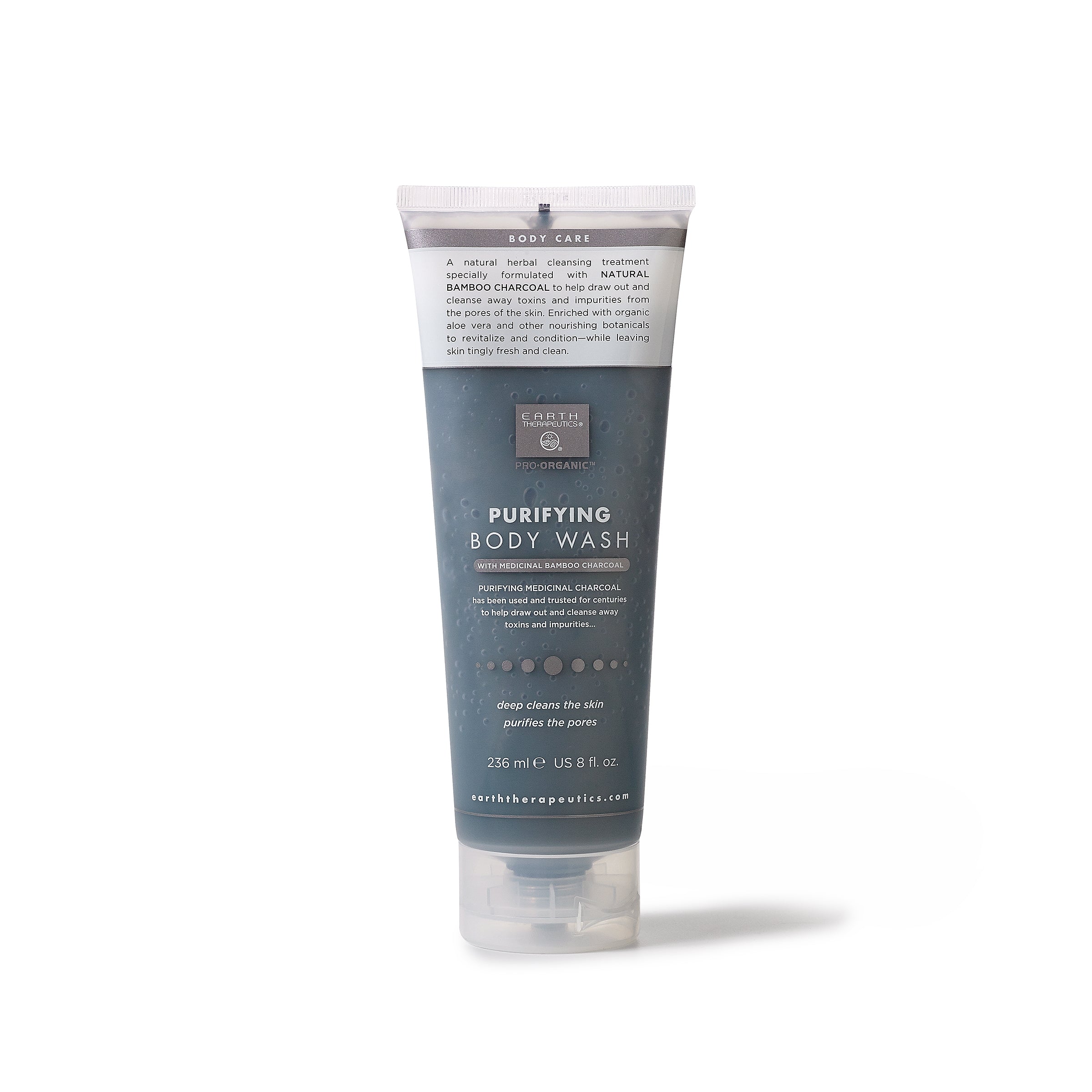 earth-therapeutics-charcoal-purifying-body-wash-detoxifying-gel-with-bamboo-char image 1