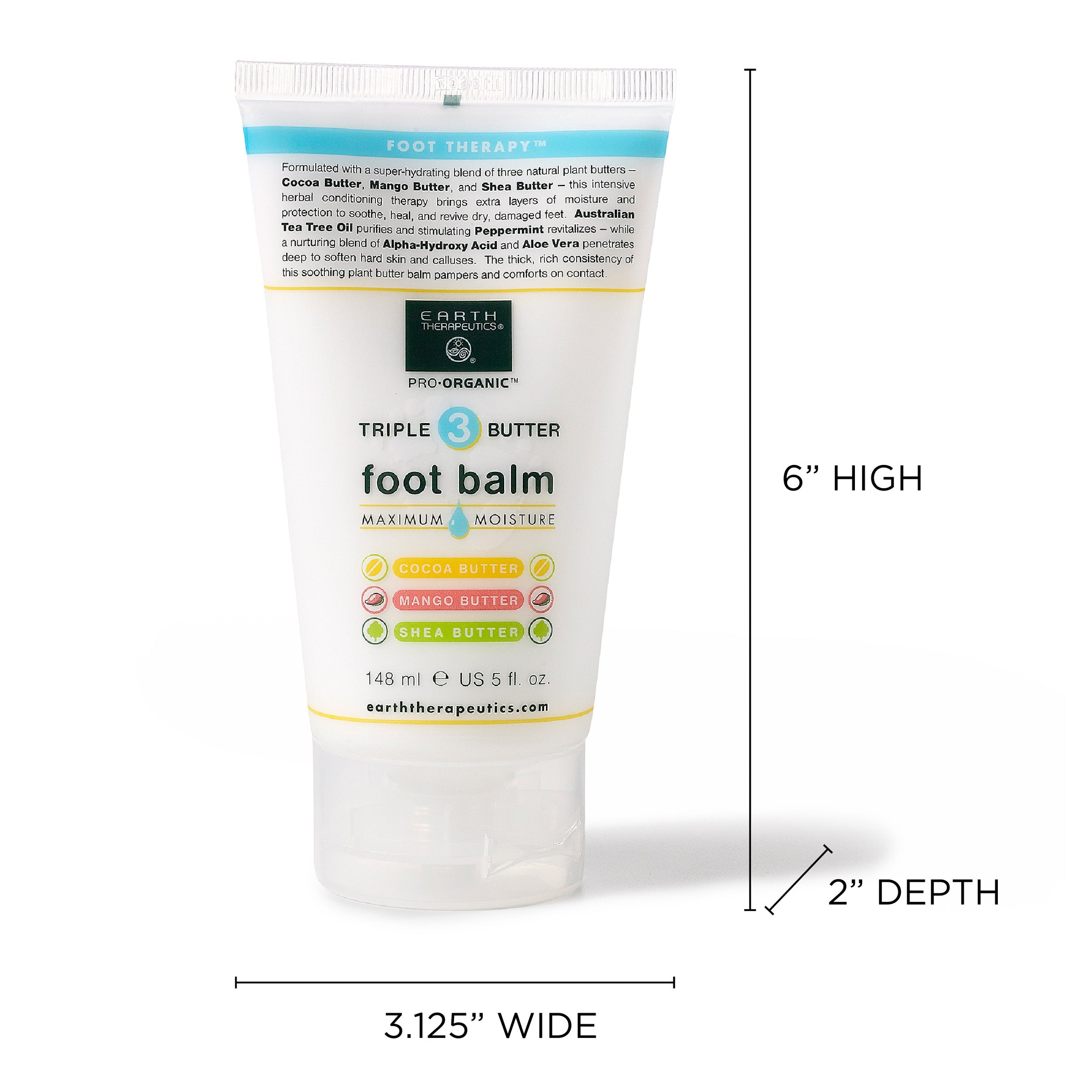 earth-therapeutics-triple-butter-foot-balm-intensive-cocoa-mango-shea-butter-hee image 5