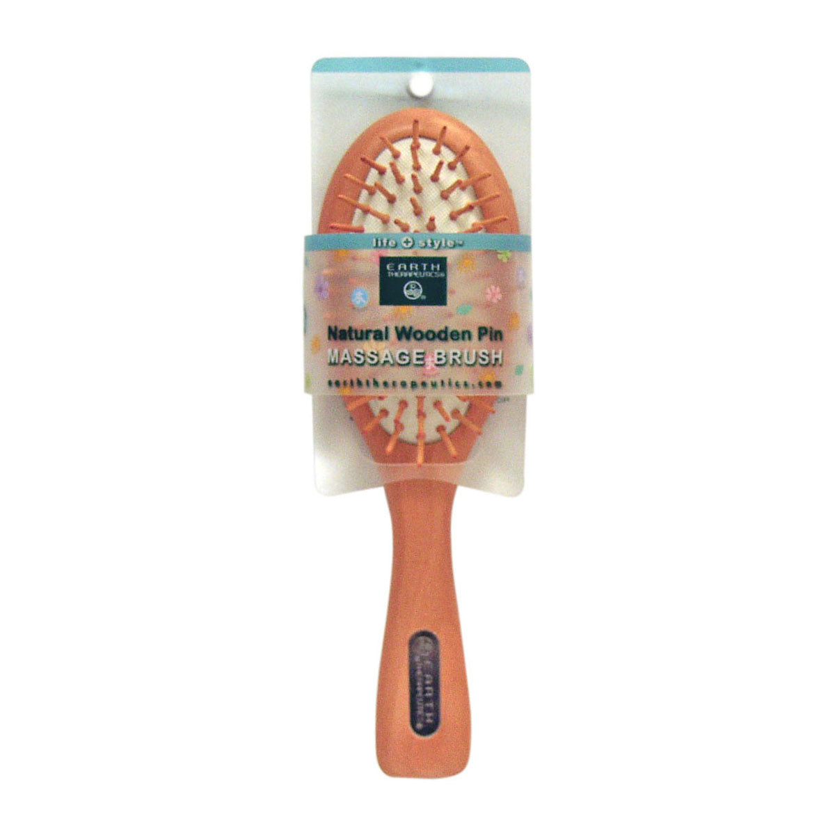 earth-therapeutics-natural-wooden-pin-massage-brush-for-scalp-and-hair image 2