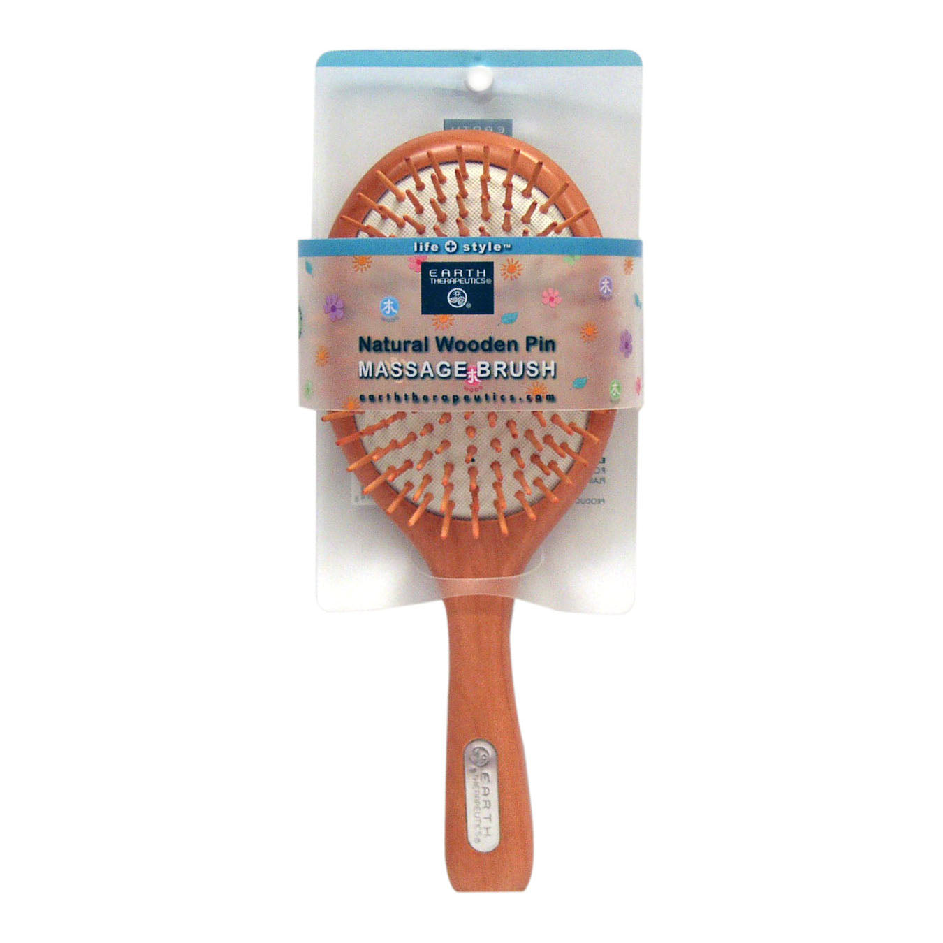 earth-therapeutics-natural-wooden-pin-massage-brush-for-scalp-and-hair image 3