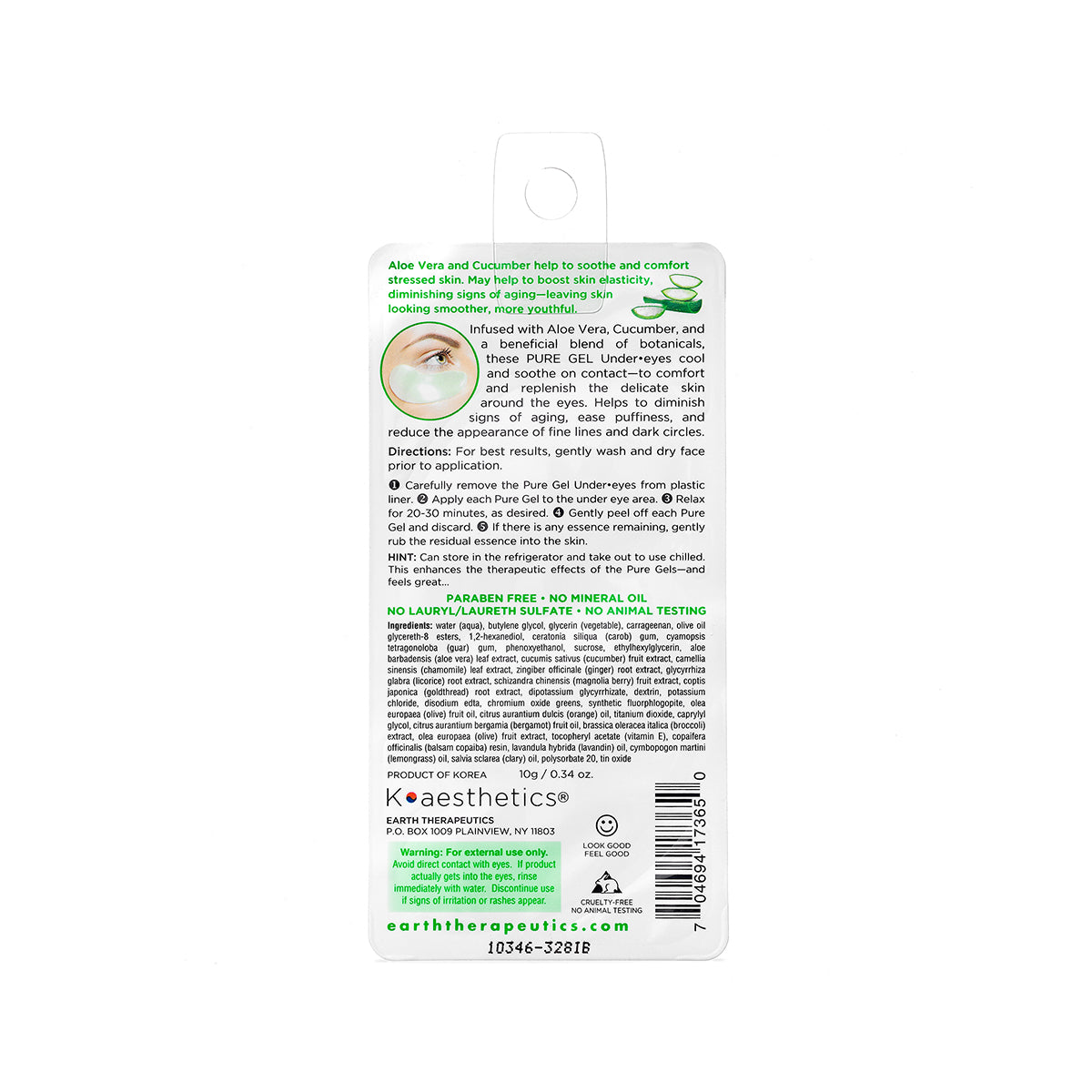 earth-therapeutics-pure-gel-under-eyes-aloe-vera-cooling-under-eye-gel-patches-w image 4