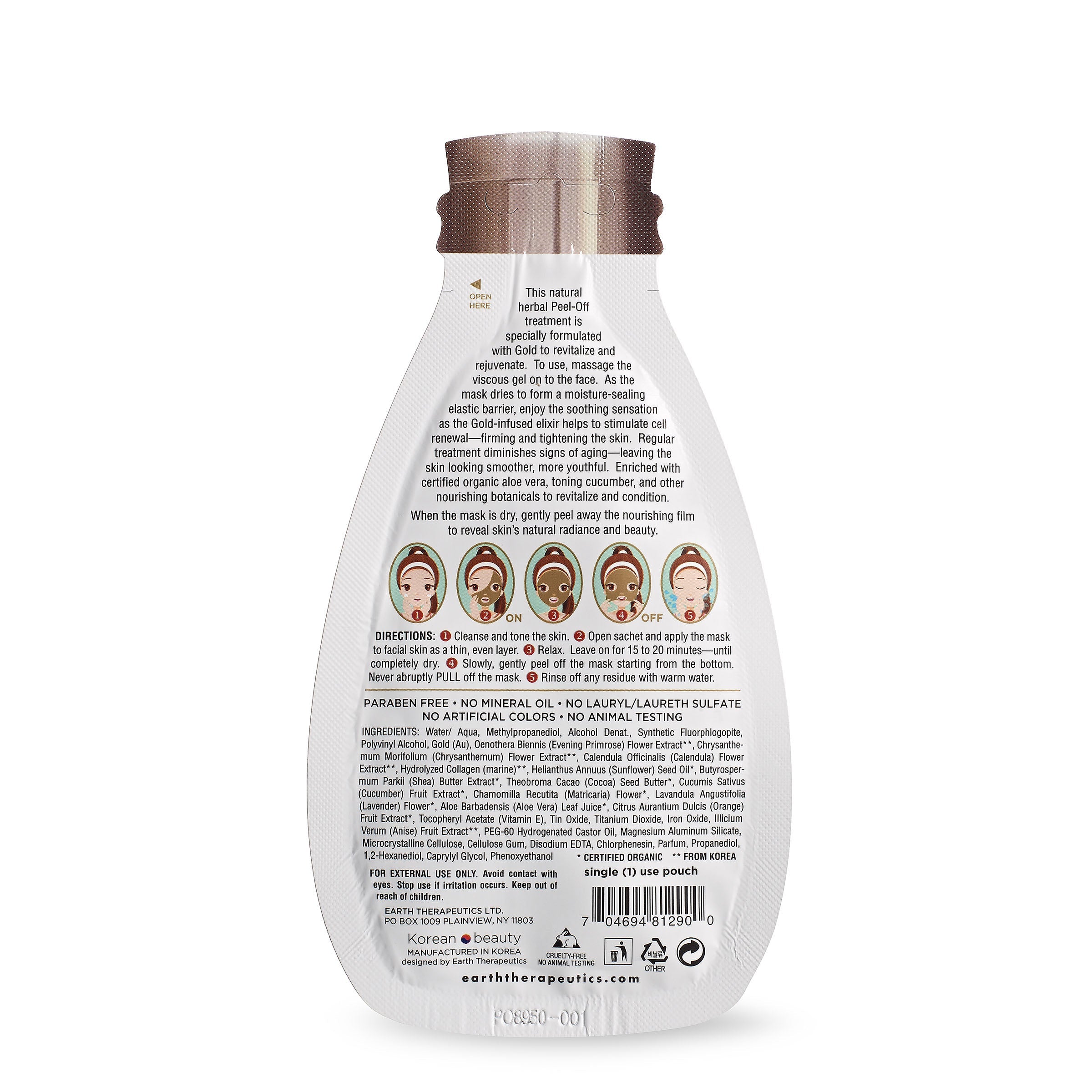 earth-therapeutics-rejuvenating-gold-peel-off-mask-single image 2