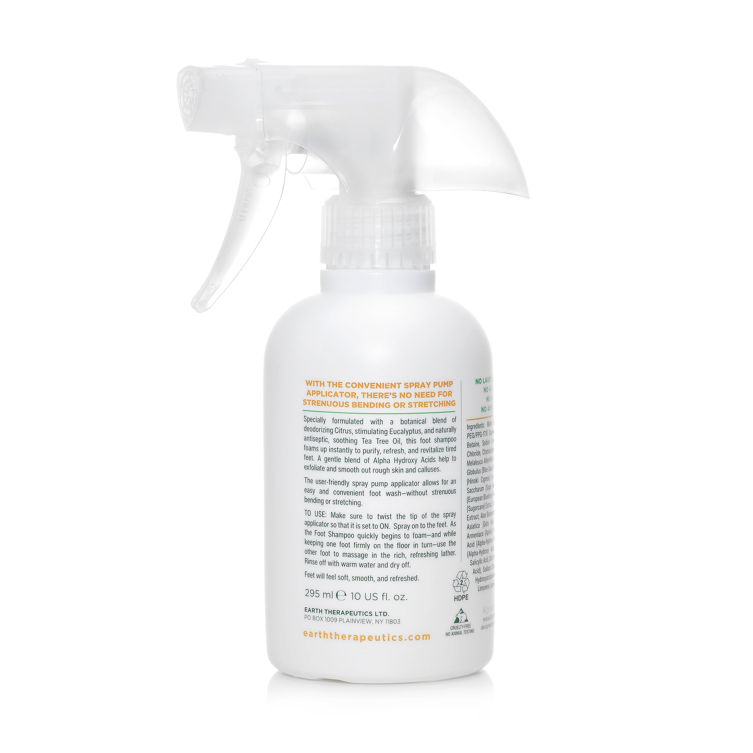earth-therapeutics-foamy-foot-shampoo-tea-tree-oil-eucalyptus-spray-on-cleanser image 2