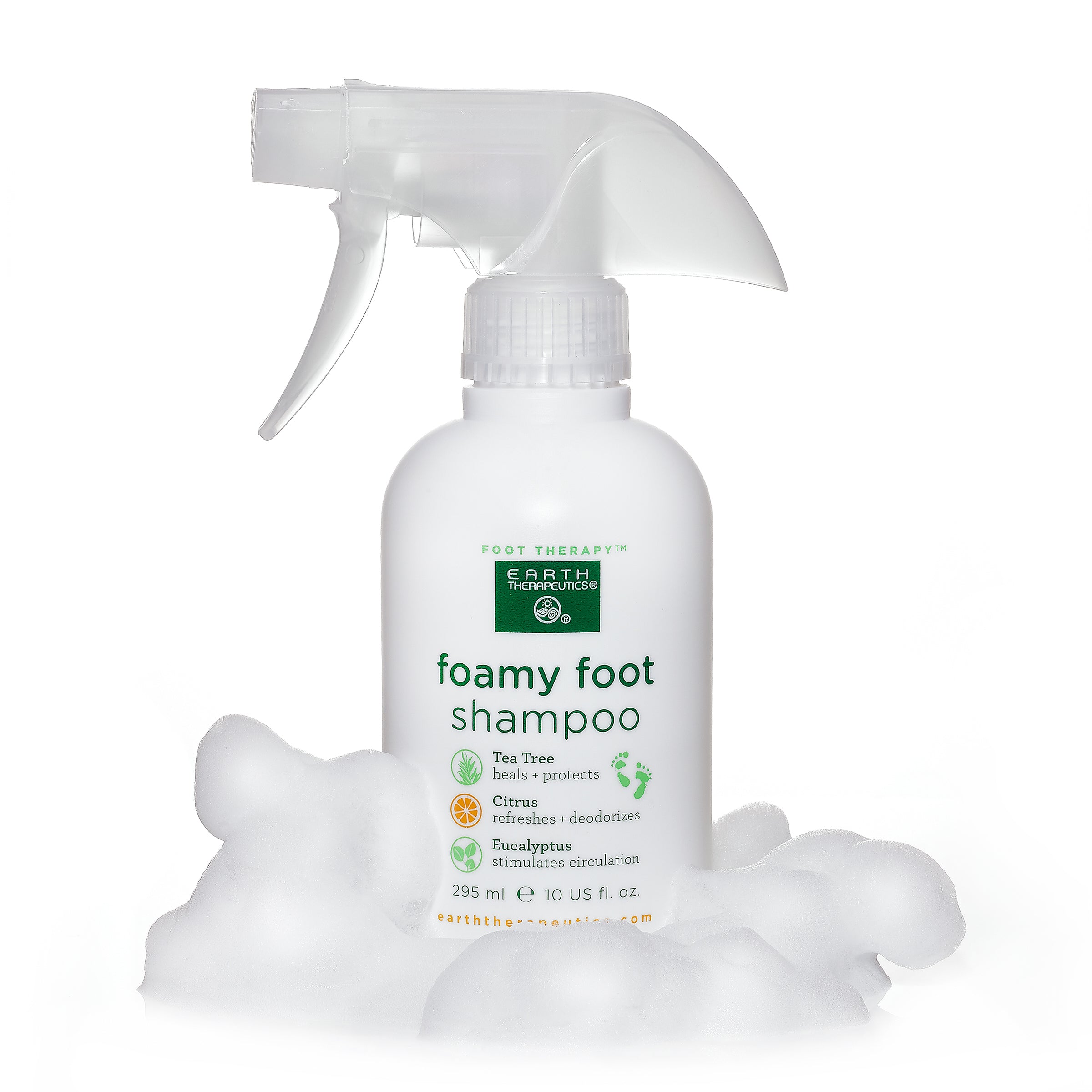 earth-therapeutics-foamy-foot-shampoo-tea-tree-oil-eucalyptus-spray-on-cleanser image 1