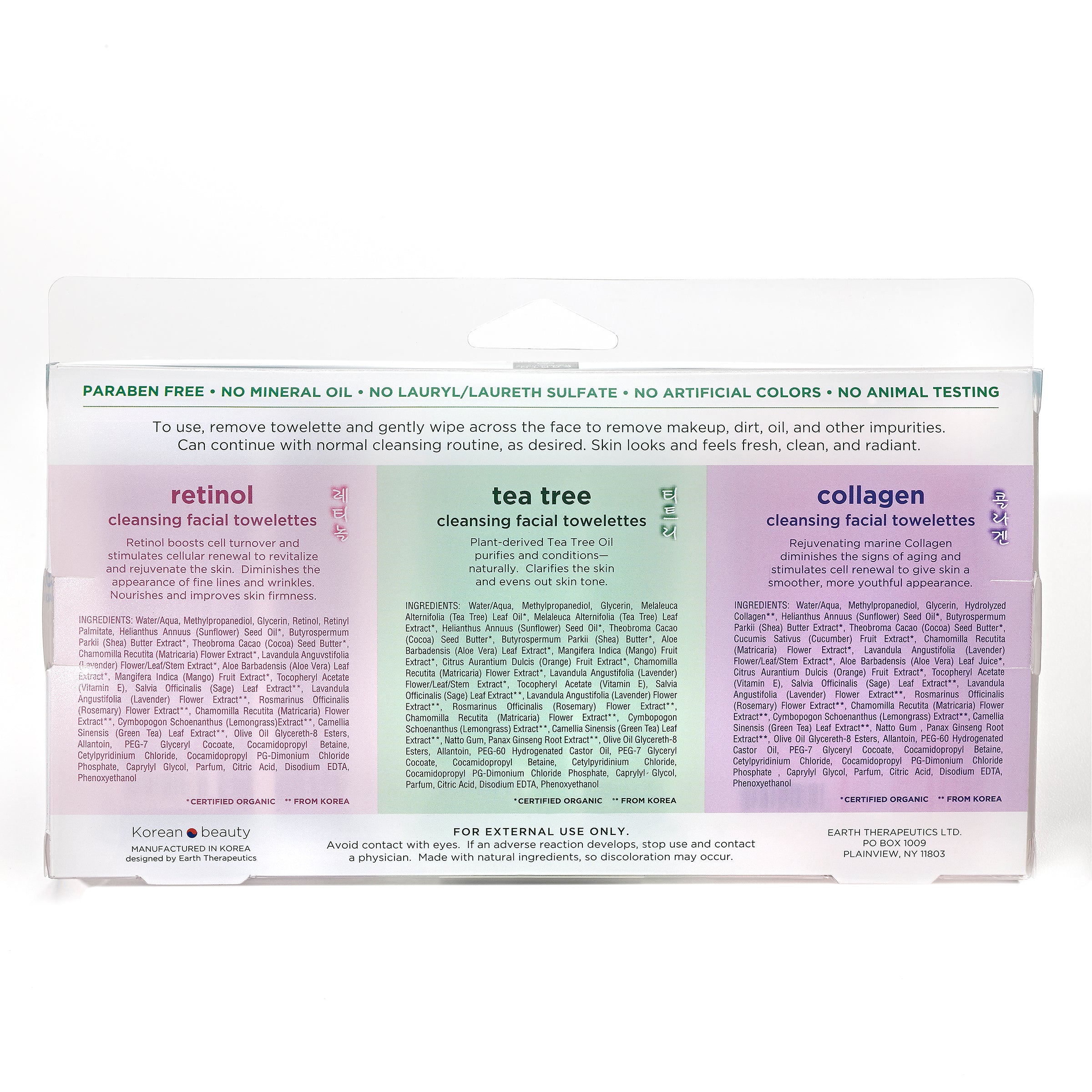 earth-therapeutics-cleansing-facial-towelettes-3-pack-travel-size-retinol-tea-tr image 2