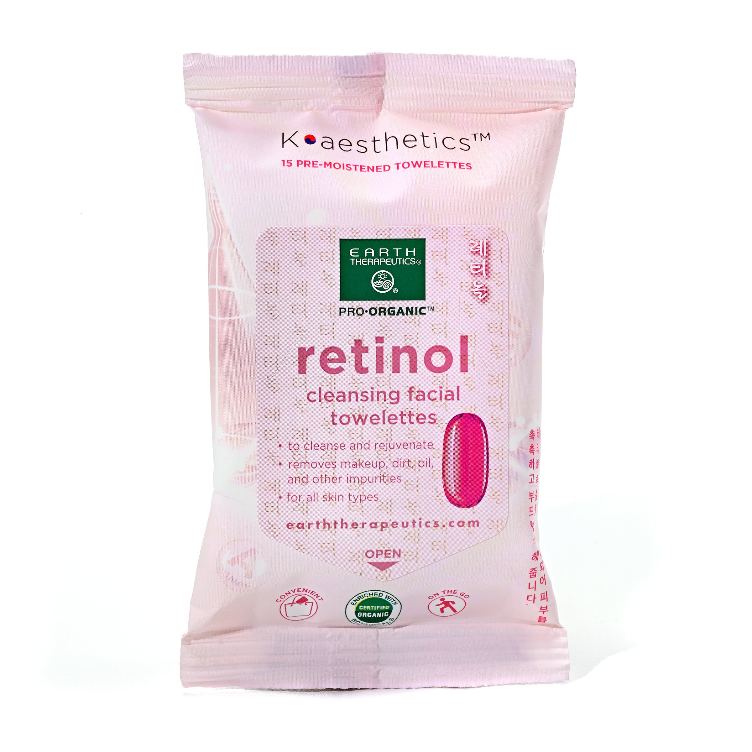 earth-therapeutics-cleansing-facial-towelettes-retinol-travel-size image 1